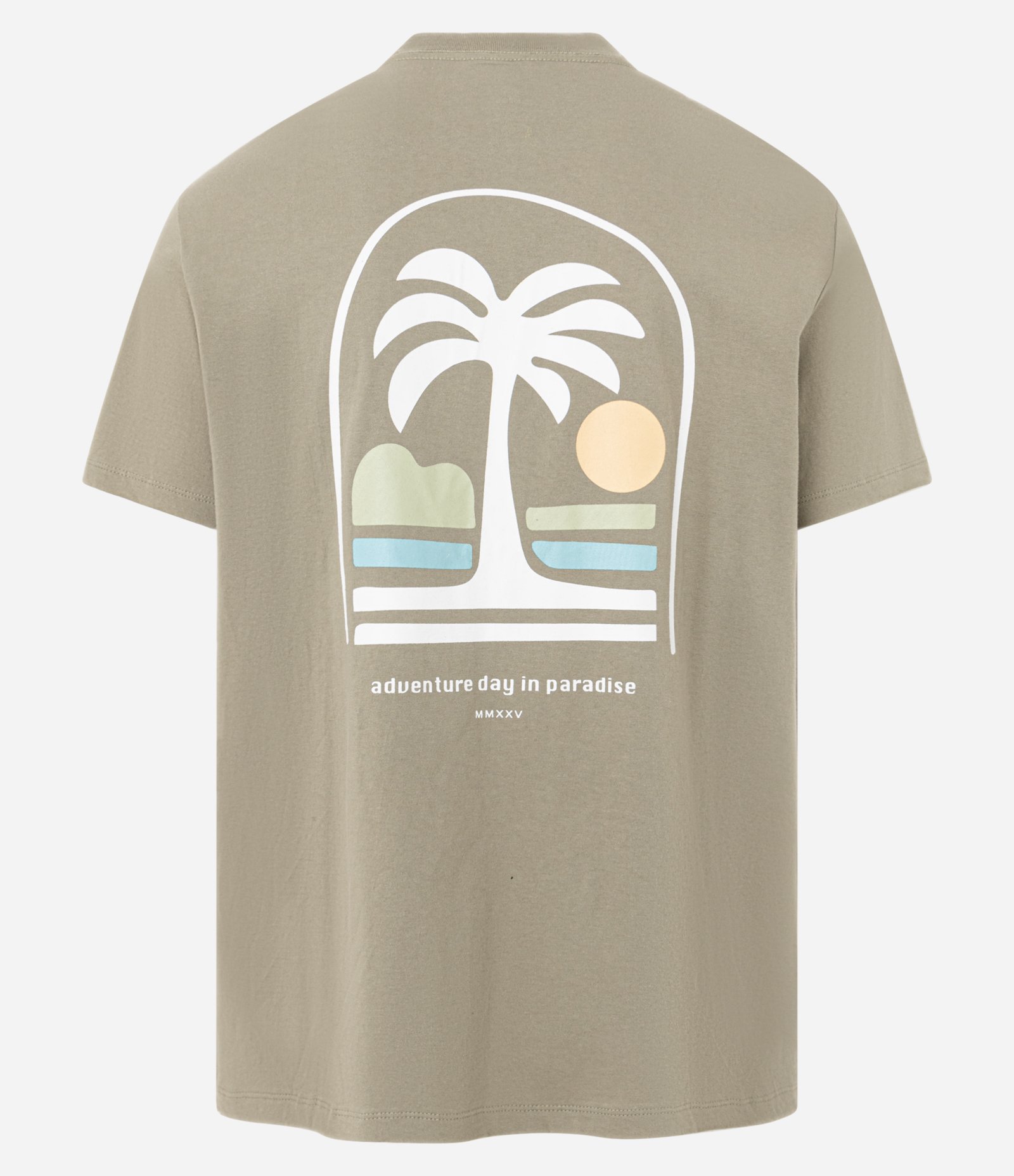 Camiseta Comfort em Algodão com Estampa Lettering Tropical Cinza 2