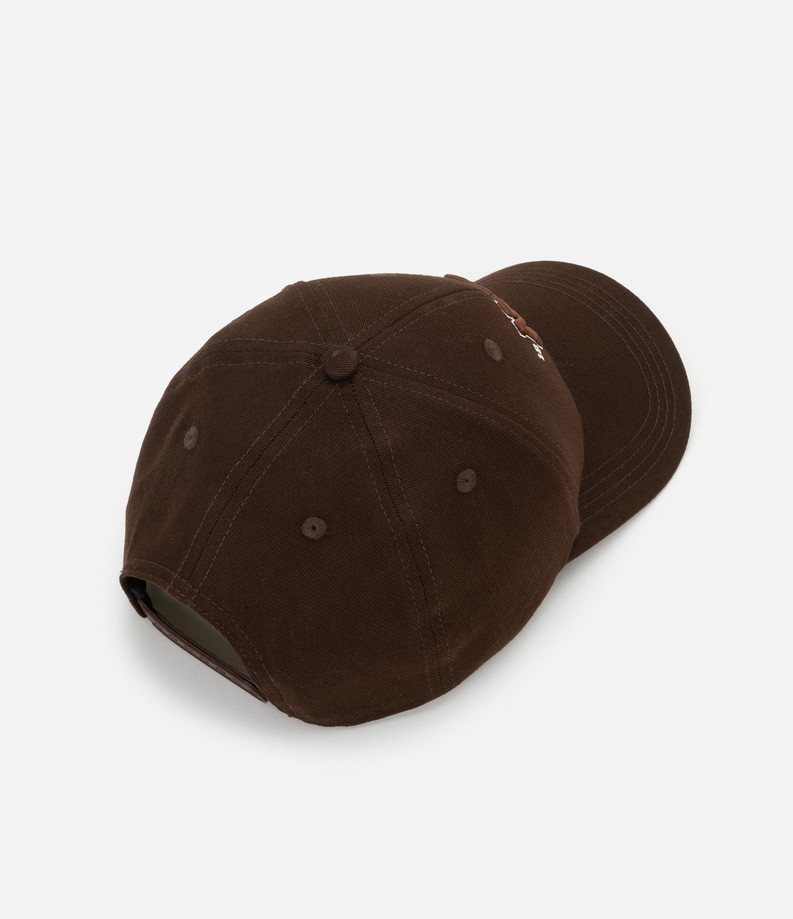 Boné em Sarja com Aba Curva e Bordado NYC 1986 Marrom 4
