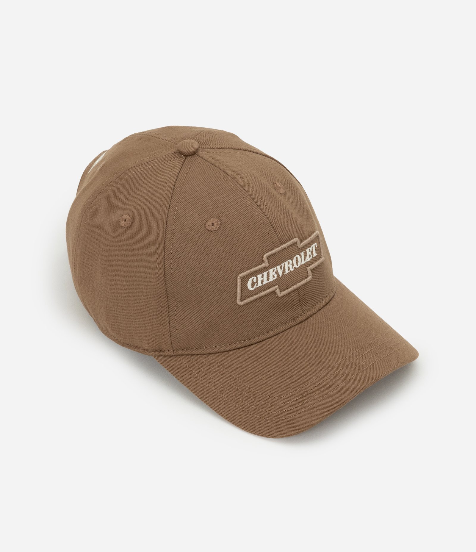 Boné Dad Hat em Sarja com Bordado Lettering Chevrolet Marrom 1