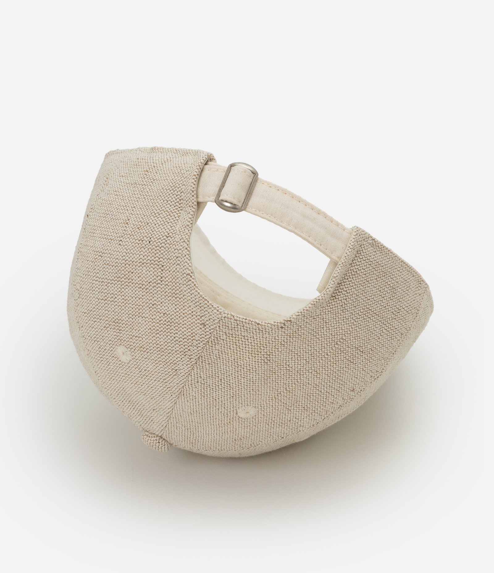 Boné Dad Hat em Sarja com Aba Curva Branco 3