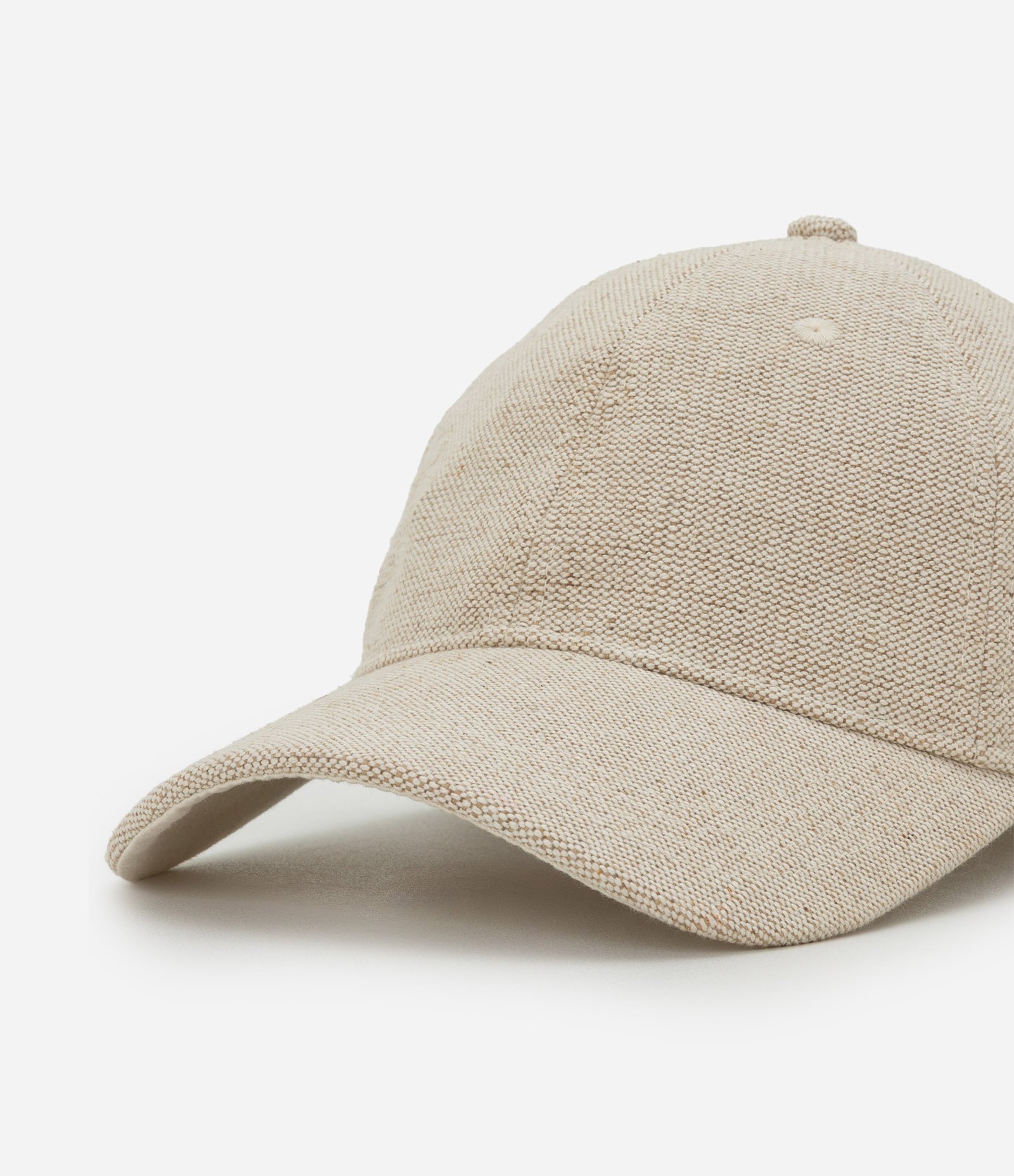 Boné Dad Hat em Sarja com Aba Curva Branco 4