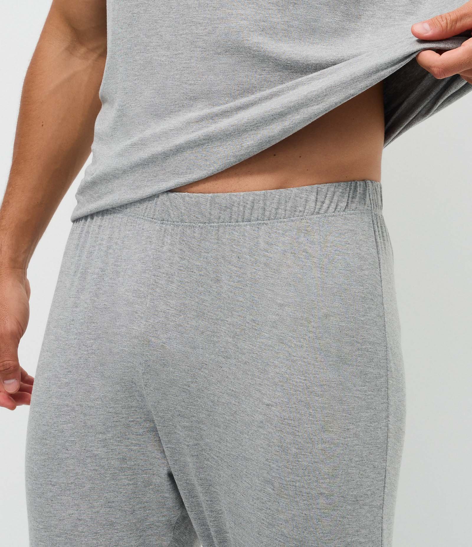 Pijama Comfort em Viscose com Fundo Mescla Cinza 3