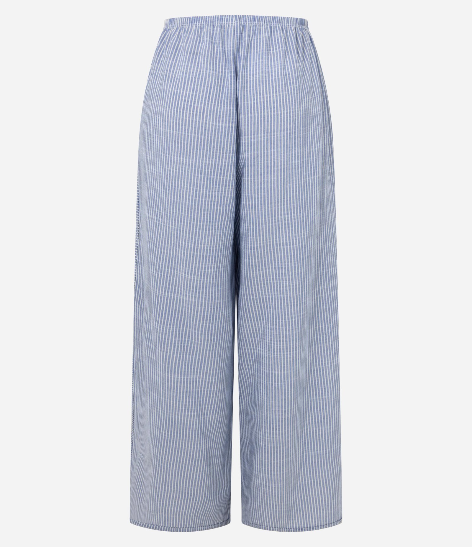 Saída de Praia Listrada em Viscose com Amarração Azul 2