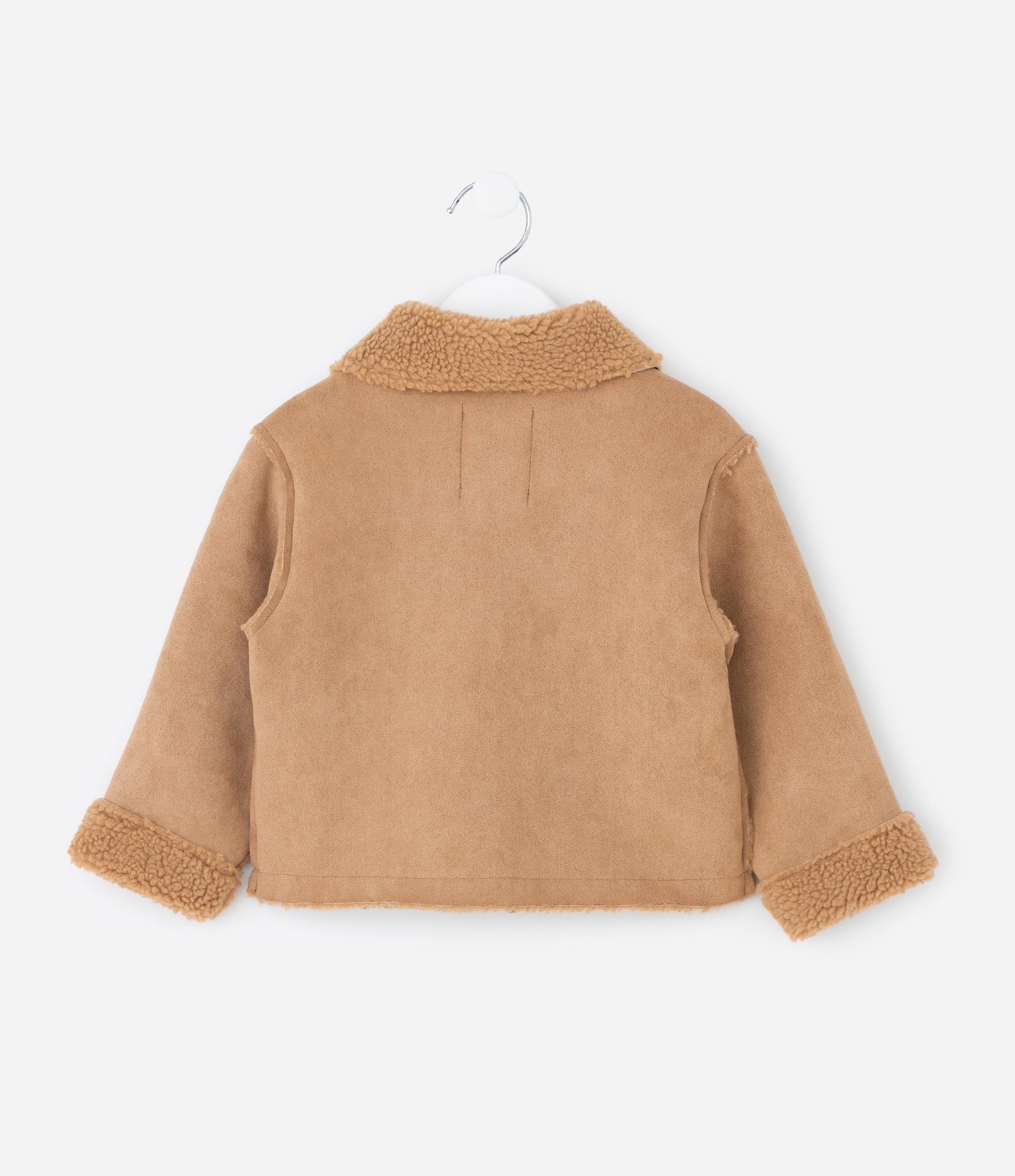 Jaqueta Infantil em Suede com Pelos Interno – Tam 1 a 5/6 Anos Marrom 2