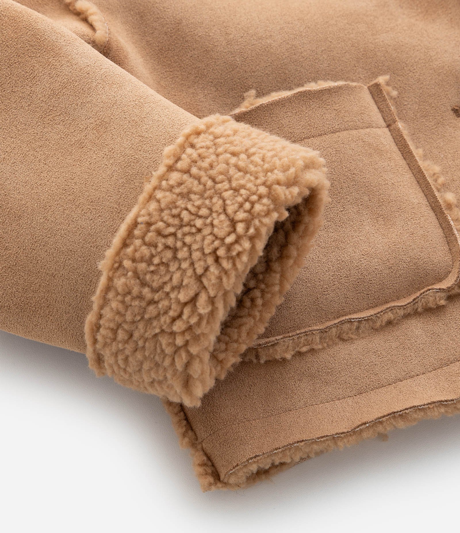 Jaqueta Infantil em Suede com Pelos Interno – Tam 1 a 5/6 Anos Marrom 3