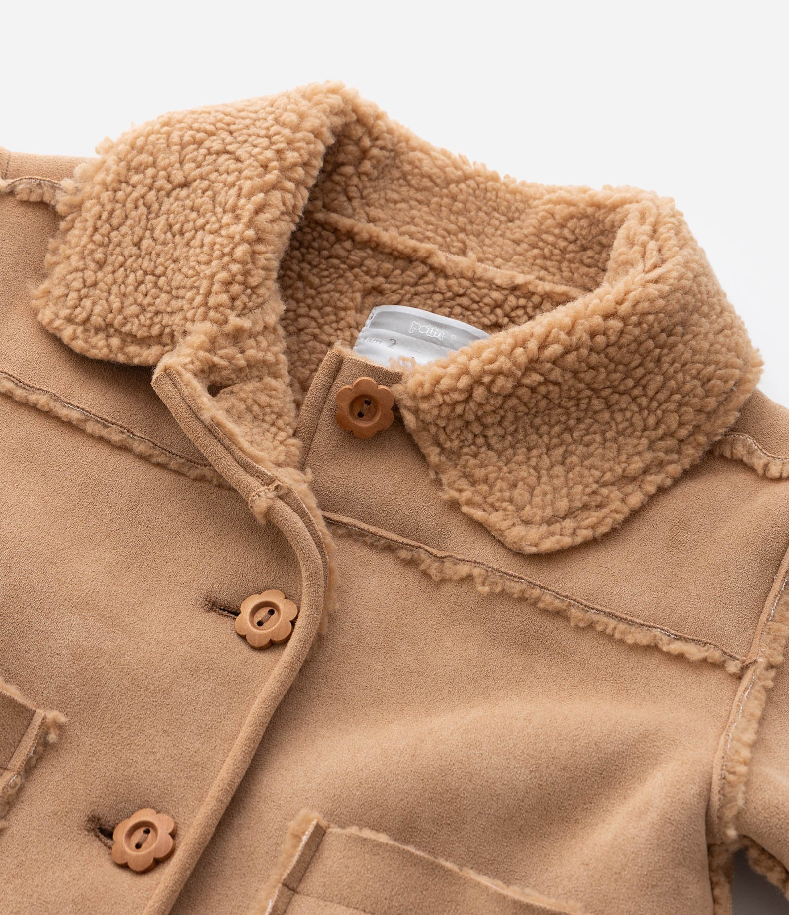 Jaqueta Infantil em Suede com Pelos Interno – Tam 1 a 5/6 Anos Marrom 7