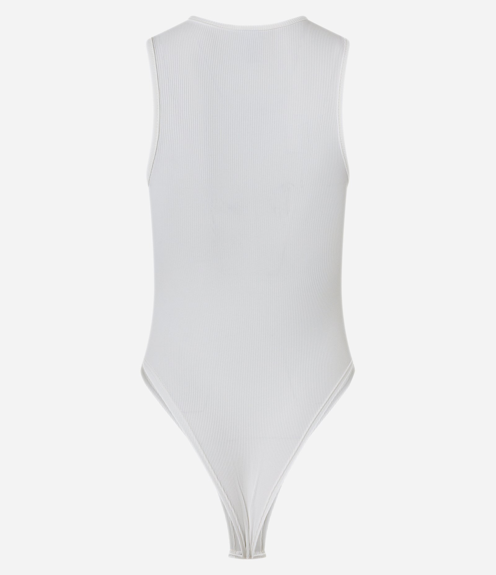 Body sem Manga em Ribana de Poliamida Branco 6