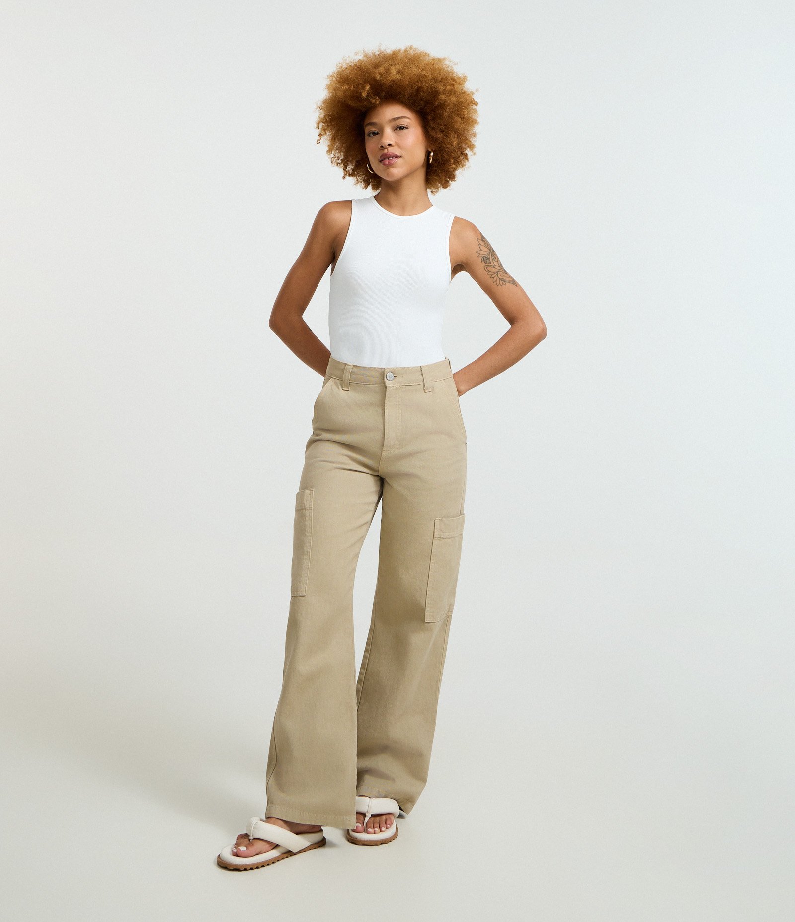 Body sem Manga em Ribana de Poliamida Branco 2