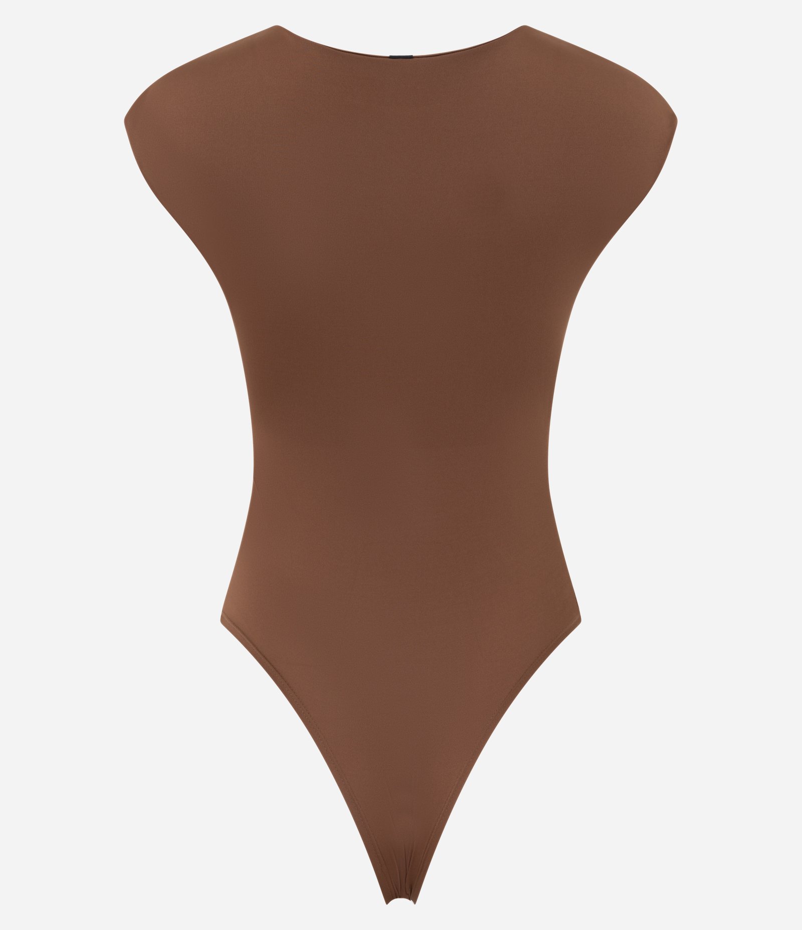 Body Básico em Microfibra com Decote Redondo Marrom 2