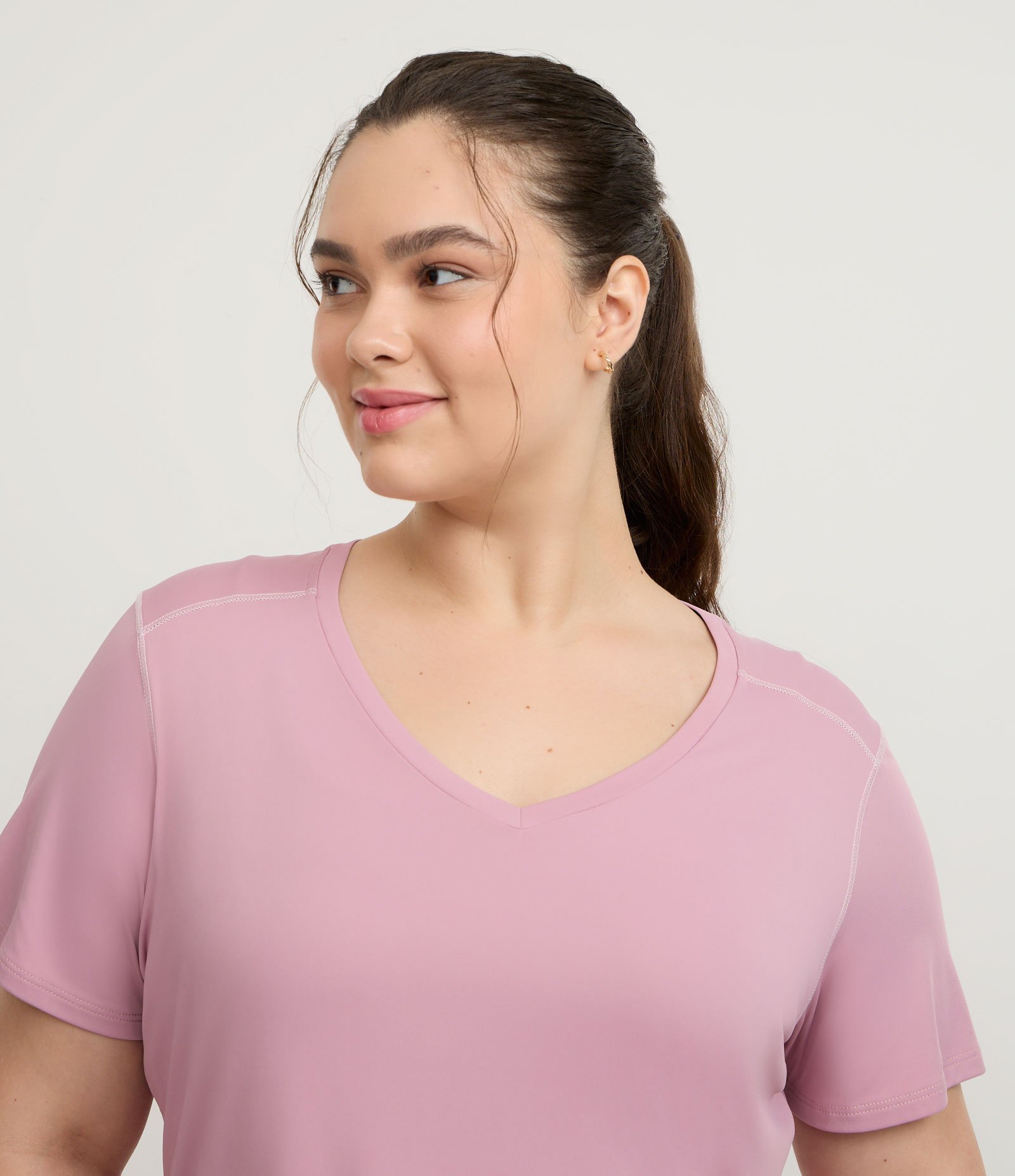 Camiseta Mullet Esportiva com Tecnologia Dry Curve & Plus Size Lilás 1