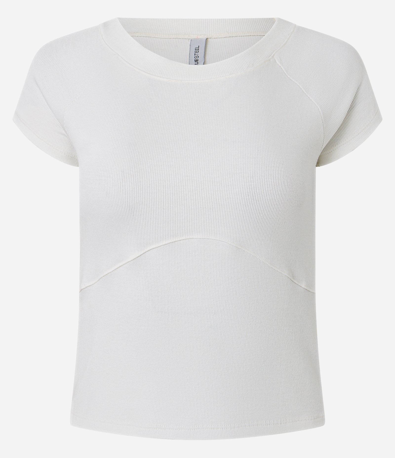 Blusa em Ribana Liso com Recorte Off White 4