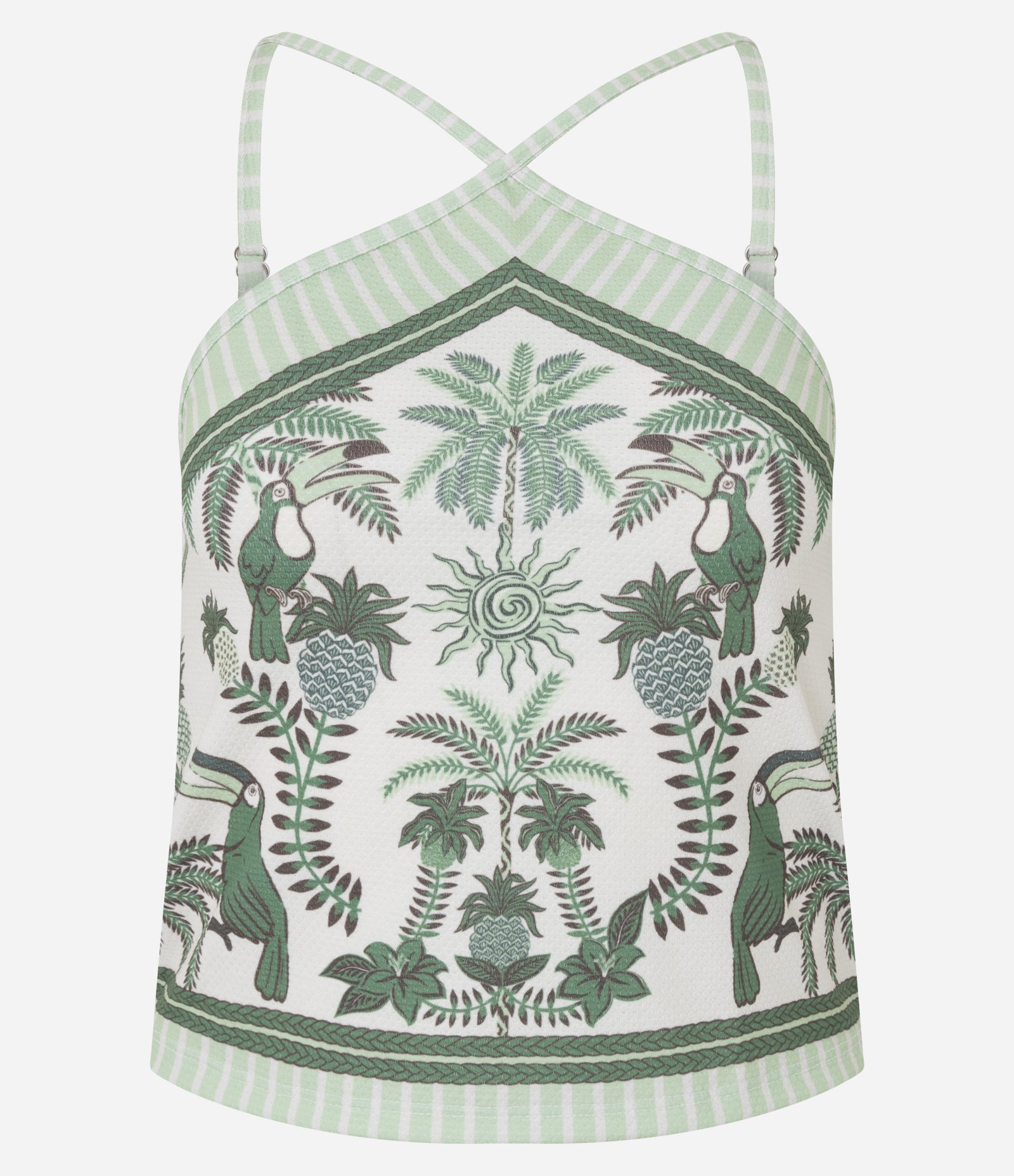 Blusa com Estampa Tropical Verde 5