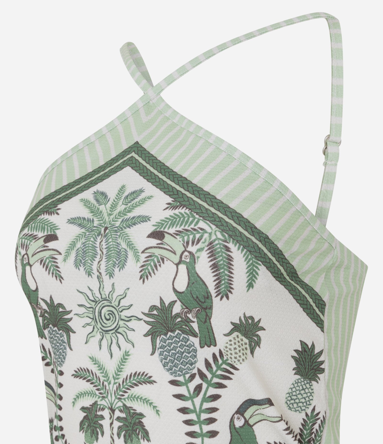 Blusa com Estampa Tropical Verde 6