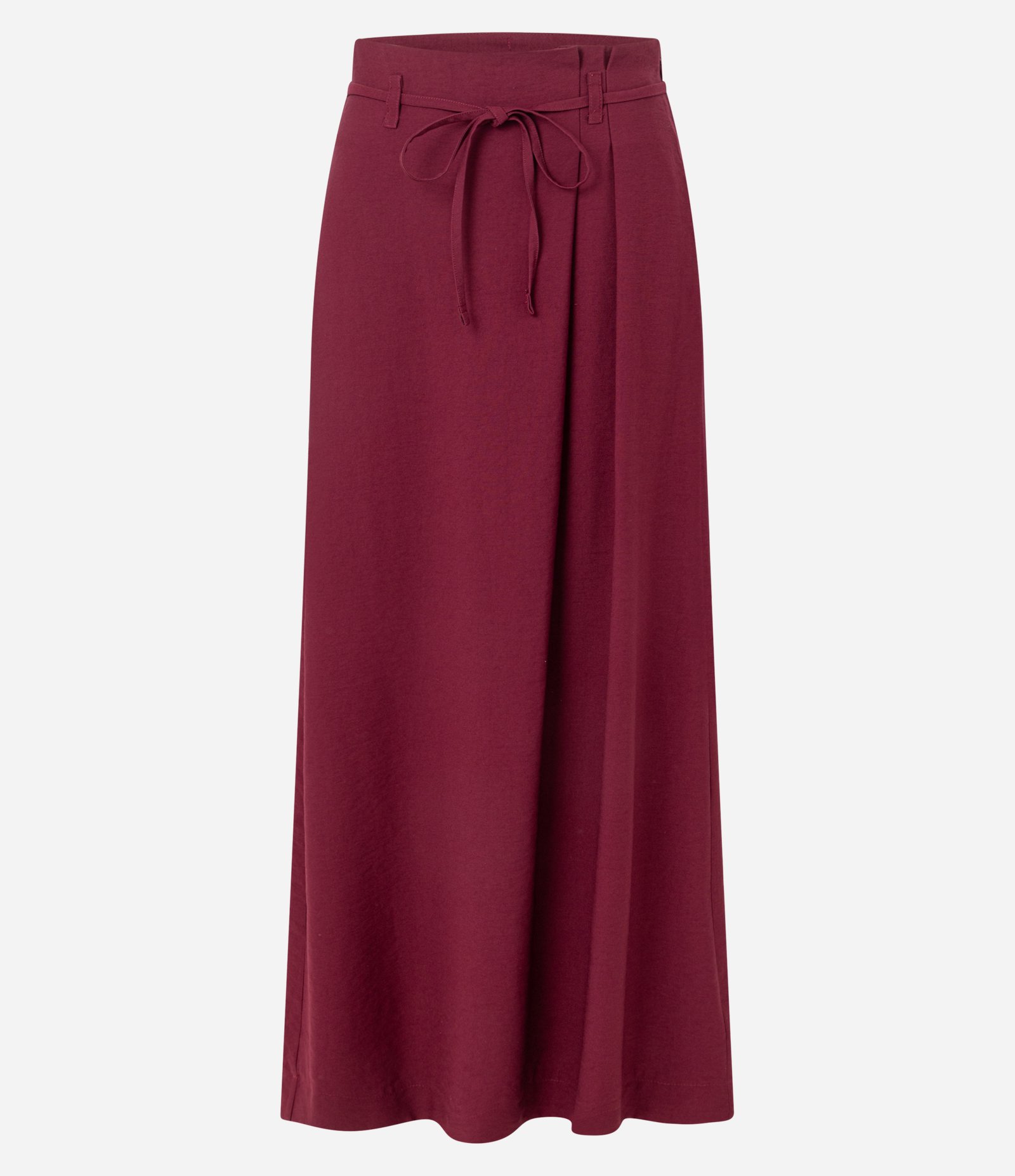 Saia Midi Alfaiataria em Viscose com Amarração no Cós Marrom 5