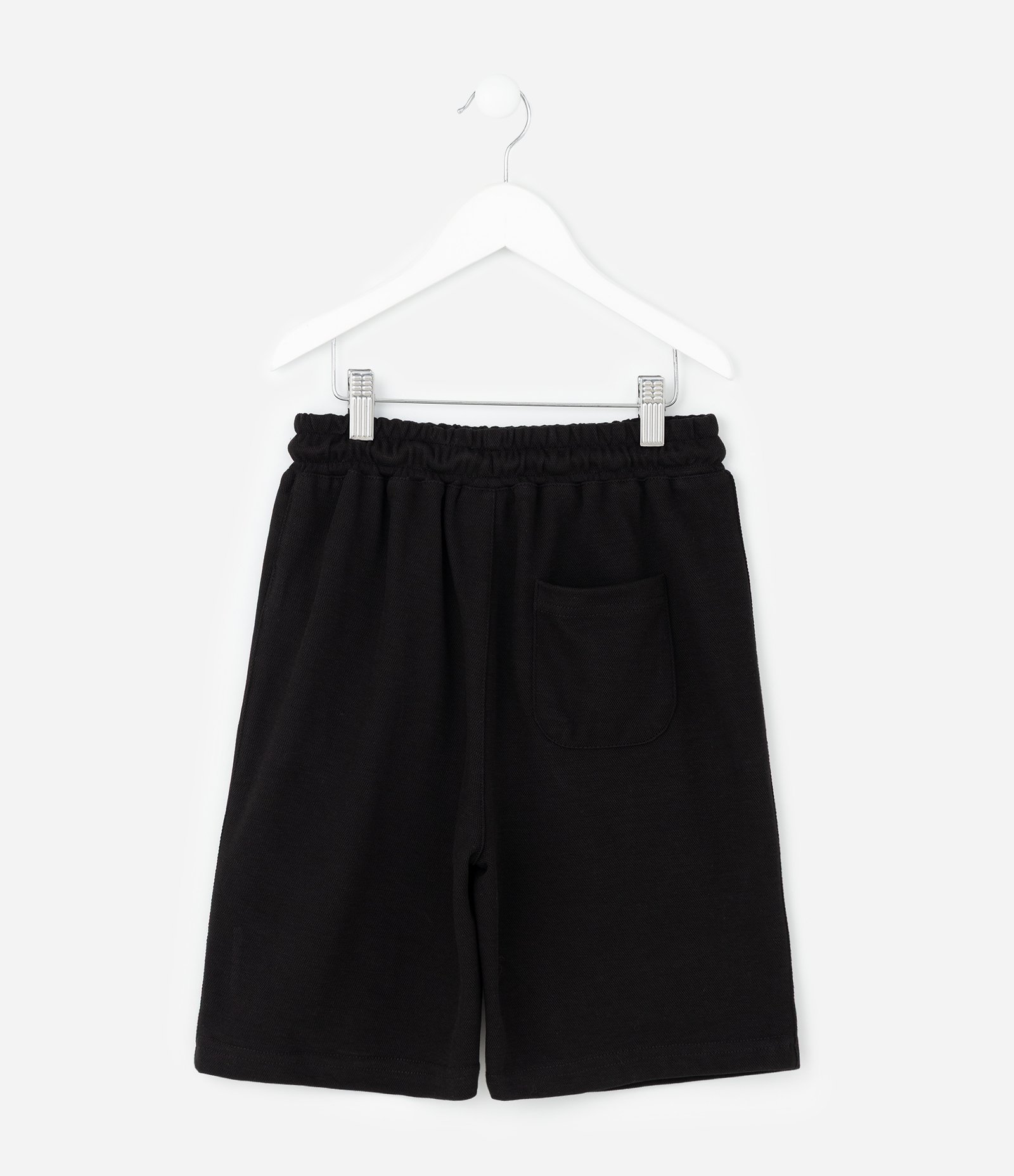 Bermuda Infantil com Zíper nos Bolsos – Tam 5 a 14 Anos Preto 2