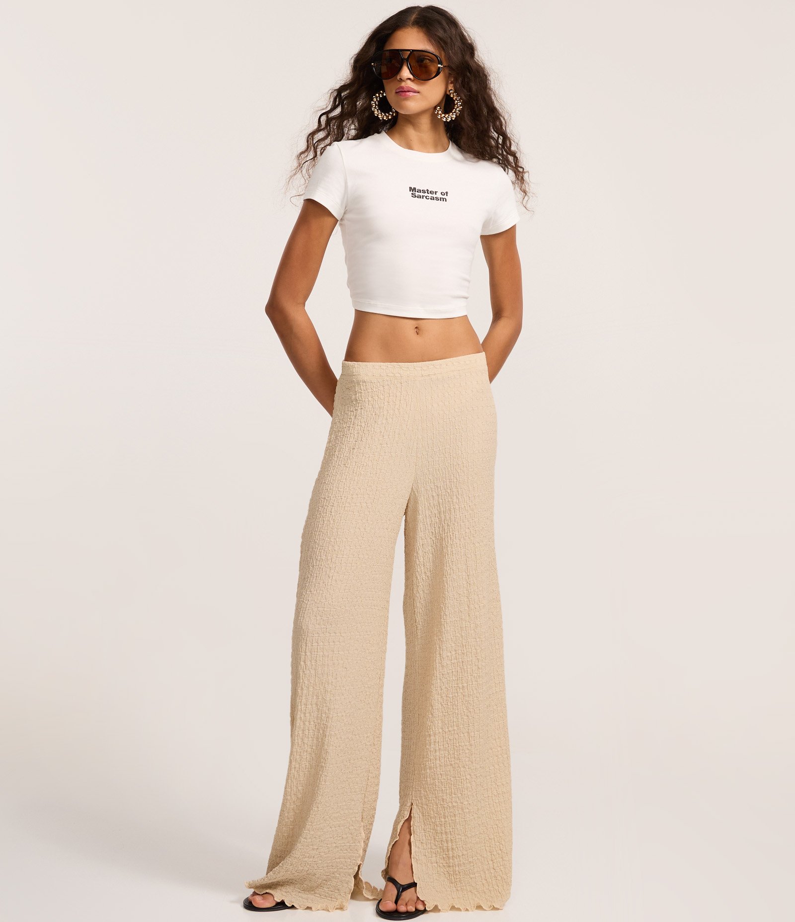 Camiseta New T-Shirt em Algodão com Lettering Master Of Sarcasm Branco 2