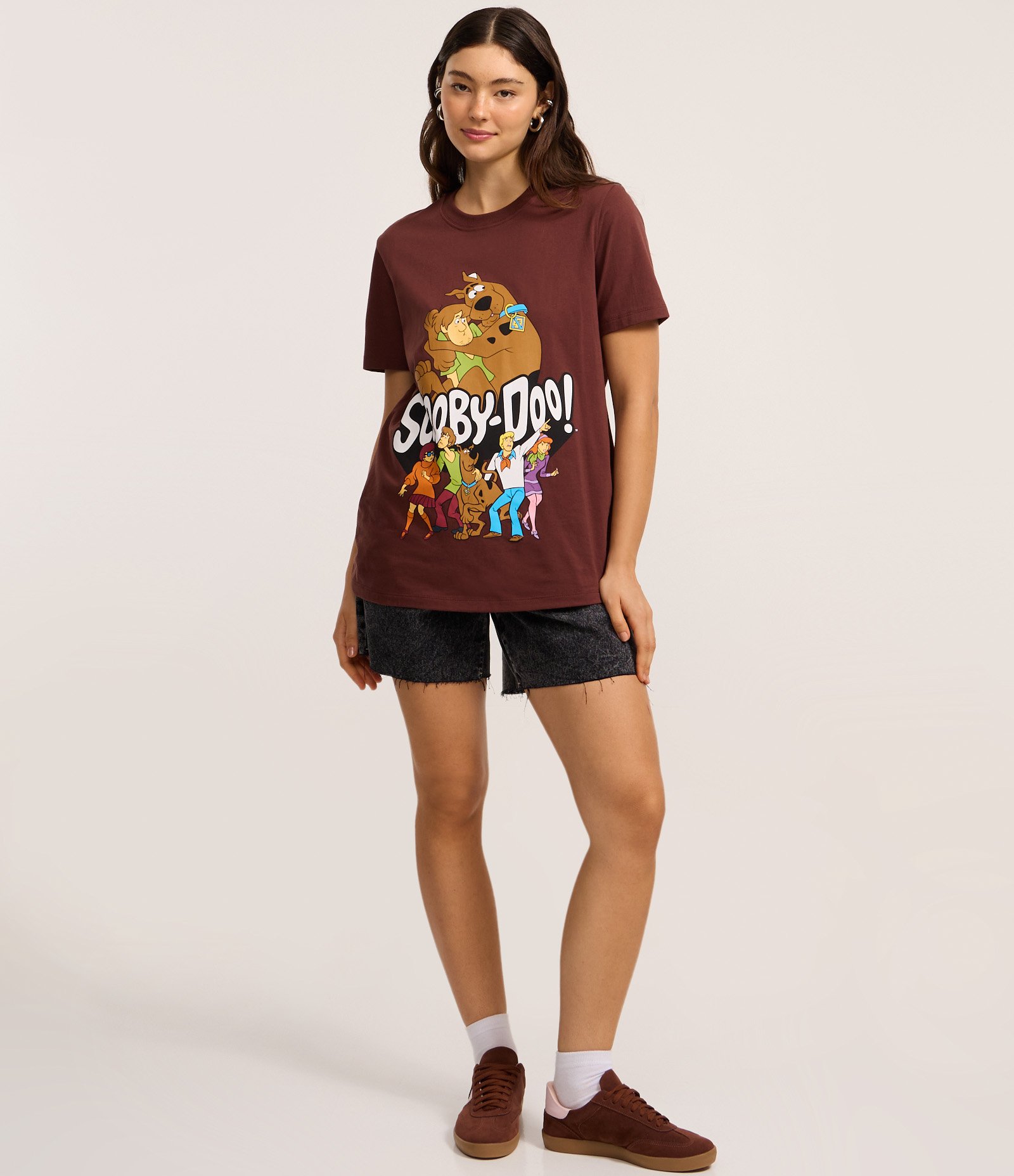 Camiseta T-shirt em Algodão com Estampa Scooby Doo Marrom 2