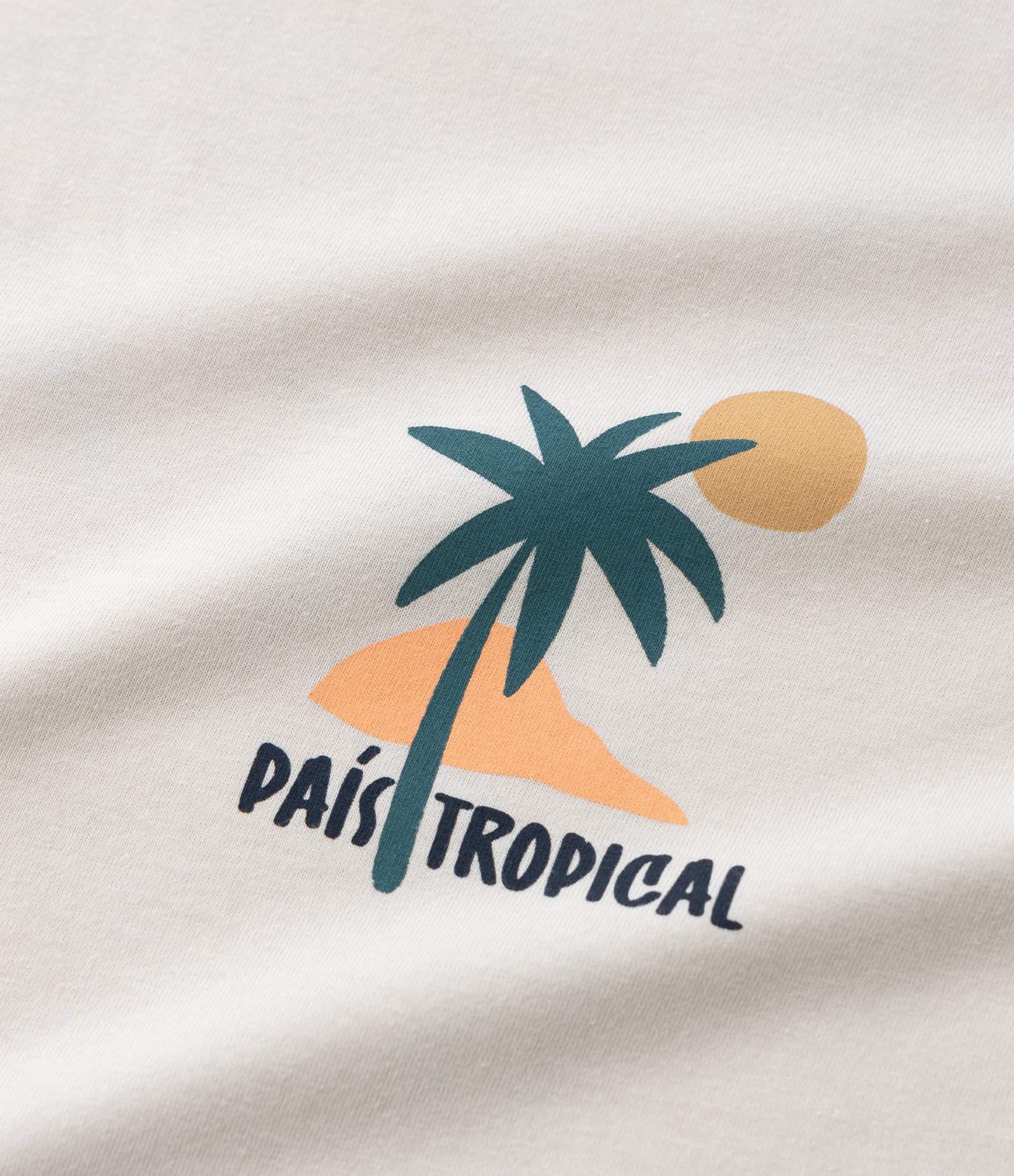 Camiseta Infantil com Estampa País Tropical - Tam 5 a 14 Anos Bege 4