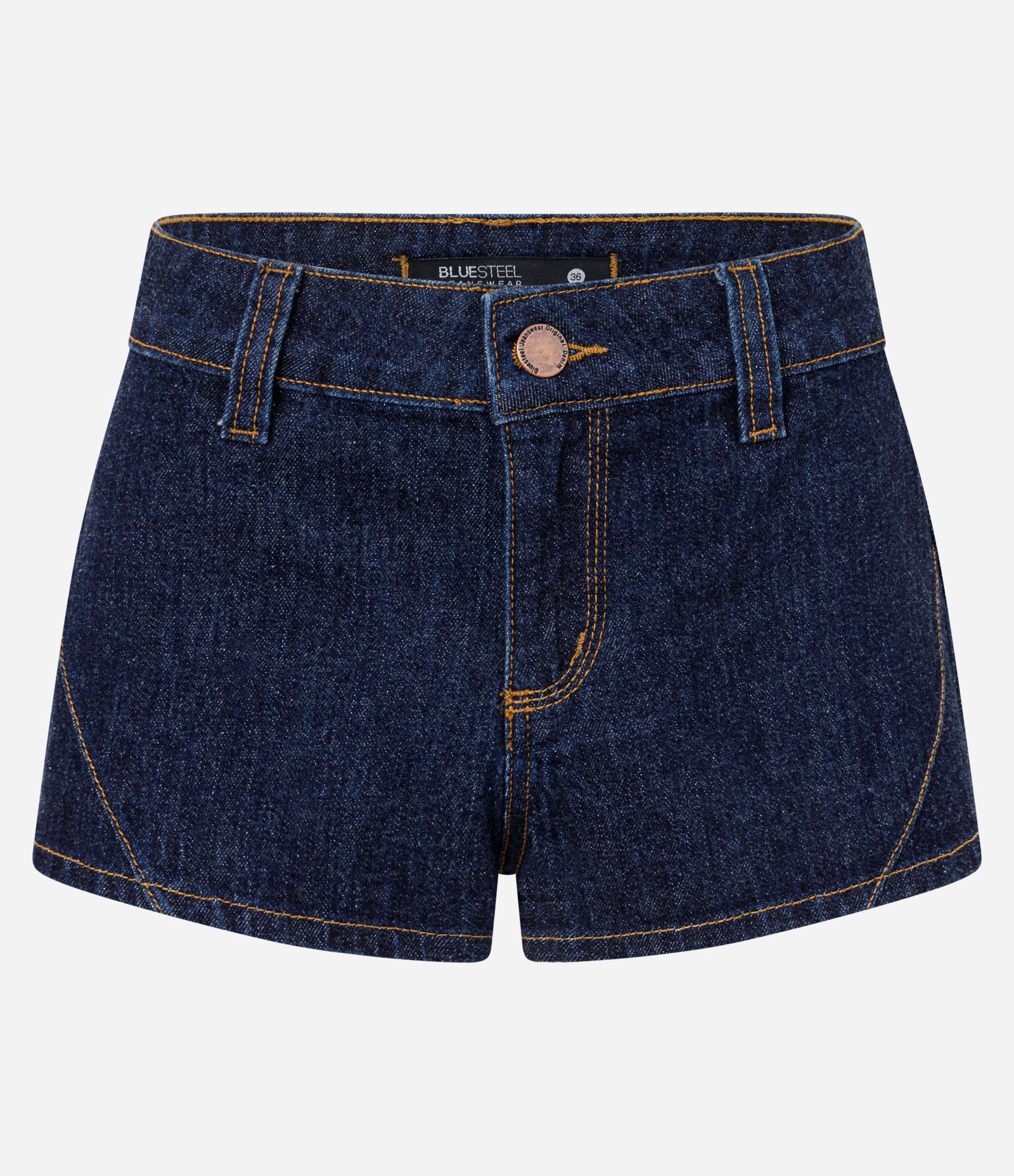 Short Micro em Jeans Raw com Cintura Baixa Escuro 6