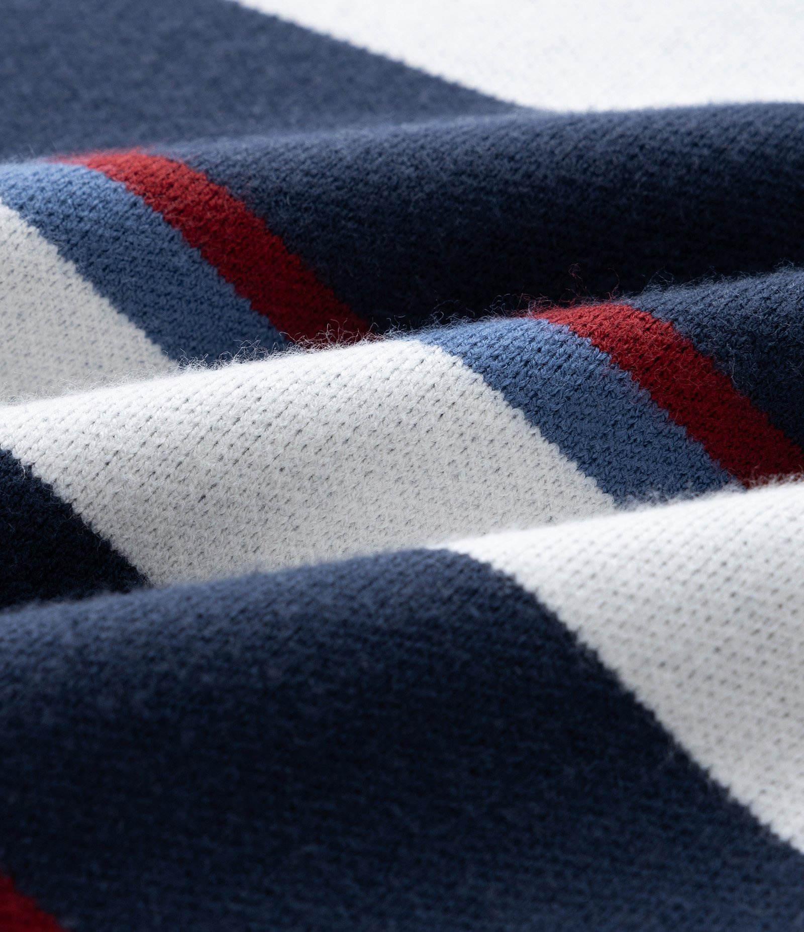 Casaco Infantil em Efeito Tricô com Listras – Tam 5 a 14 Anos Azul/Branco/Vermelho 4