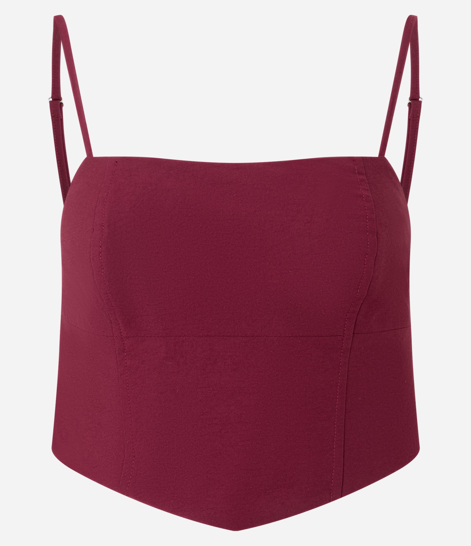 Blusa Alfaiataria em Viscose com Alcinhas Marrom 5