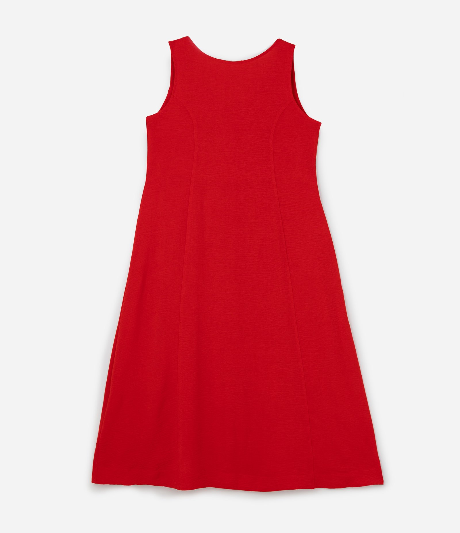 Vestido Midi em Crepe com Decote V Curve & Plus Vermelho 5