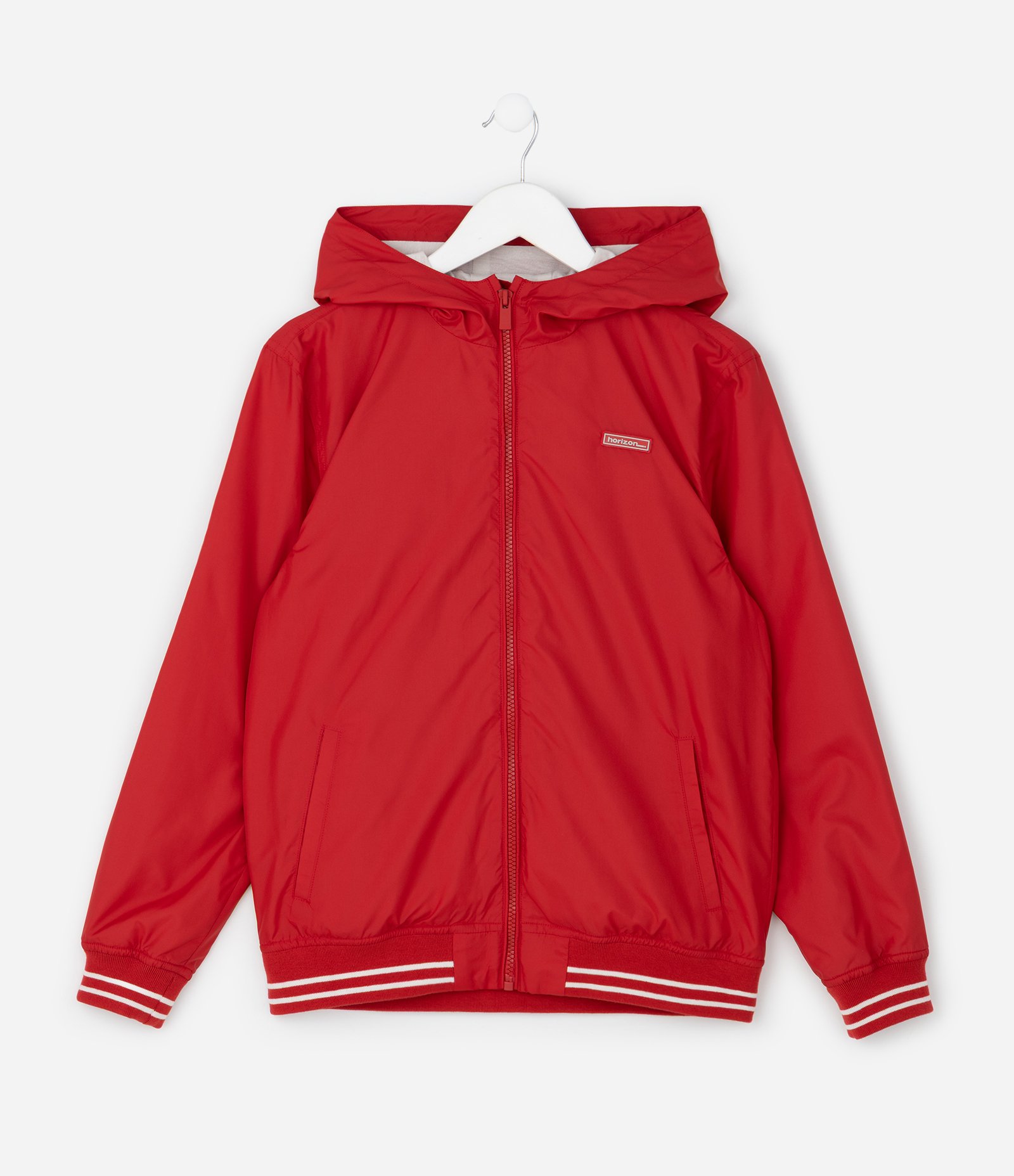 Jaqueta Quebra-Vento Infantil com Capuz - Tam 5 a 14 Anos Vermelho 1