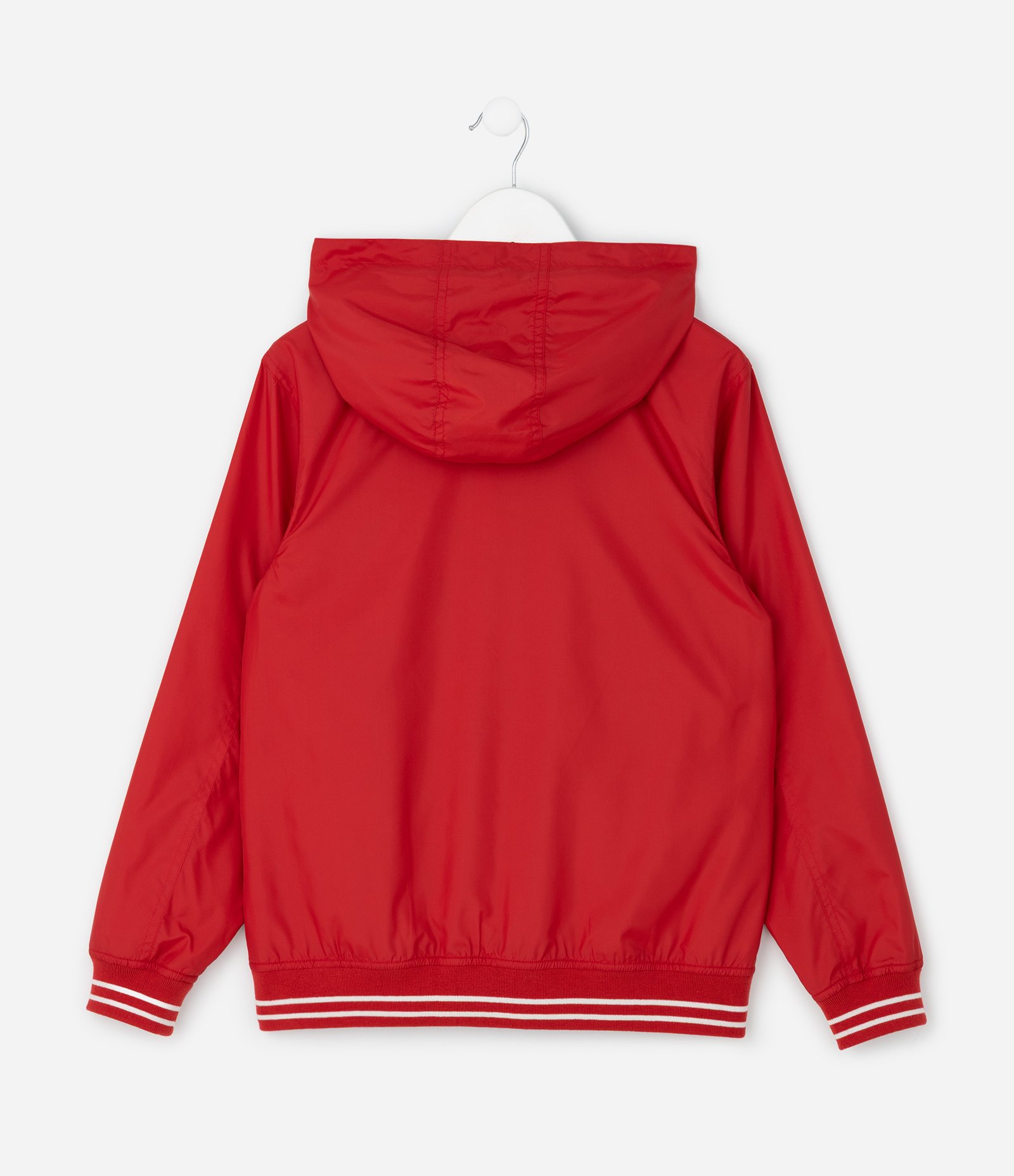 Jaqueta Quebra-Vento Infantil com Capuz - Tam 5 a 14 Anos Vermelho 2