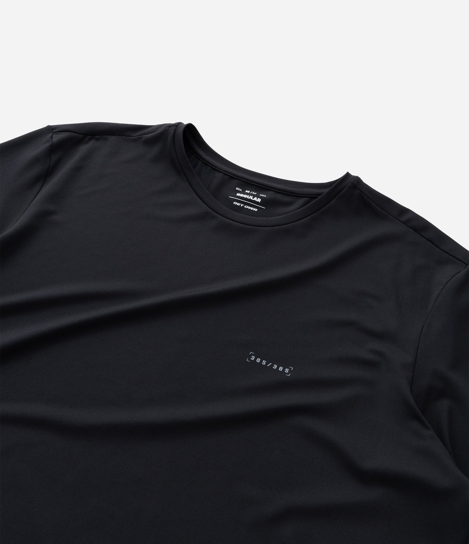 Camiseta Esportiva Regular com Tecnologia Dry e Estampa Localizada Preto 8