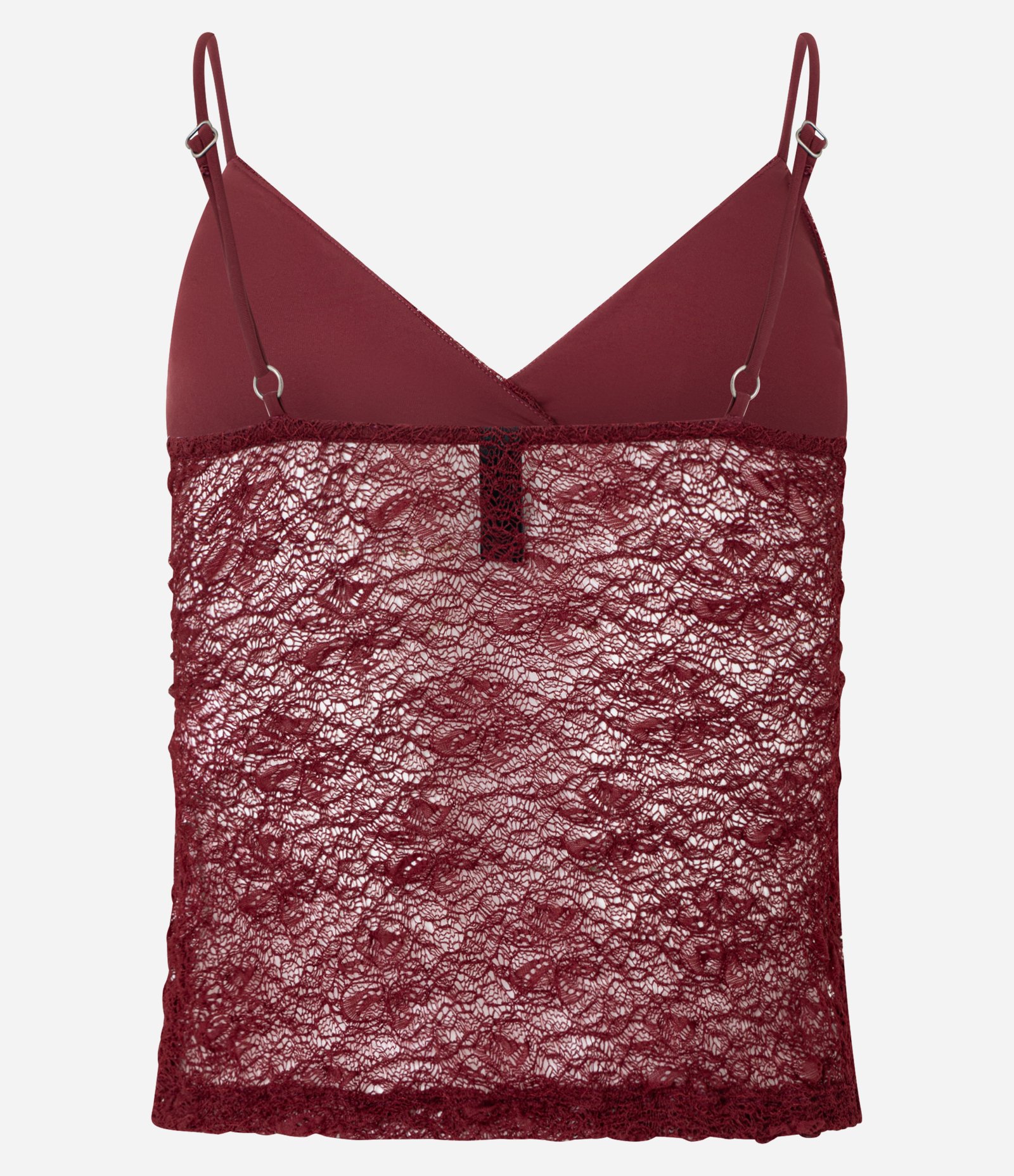 Blusa em Renda com Alça Fina e Textura Vermelho 4