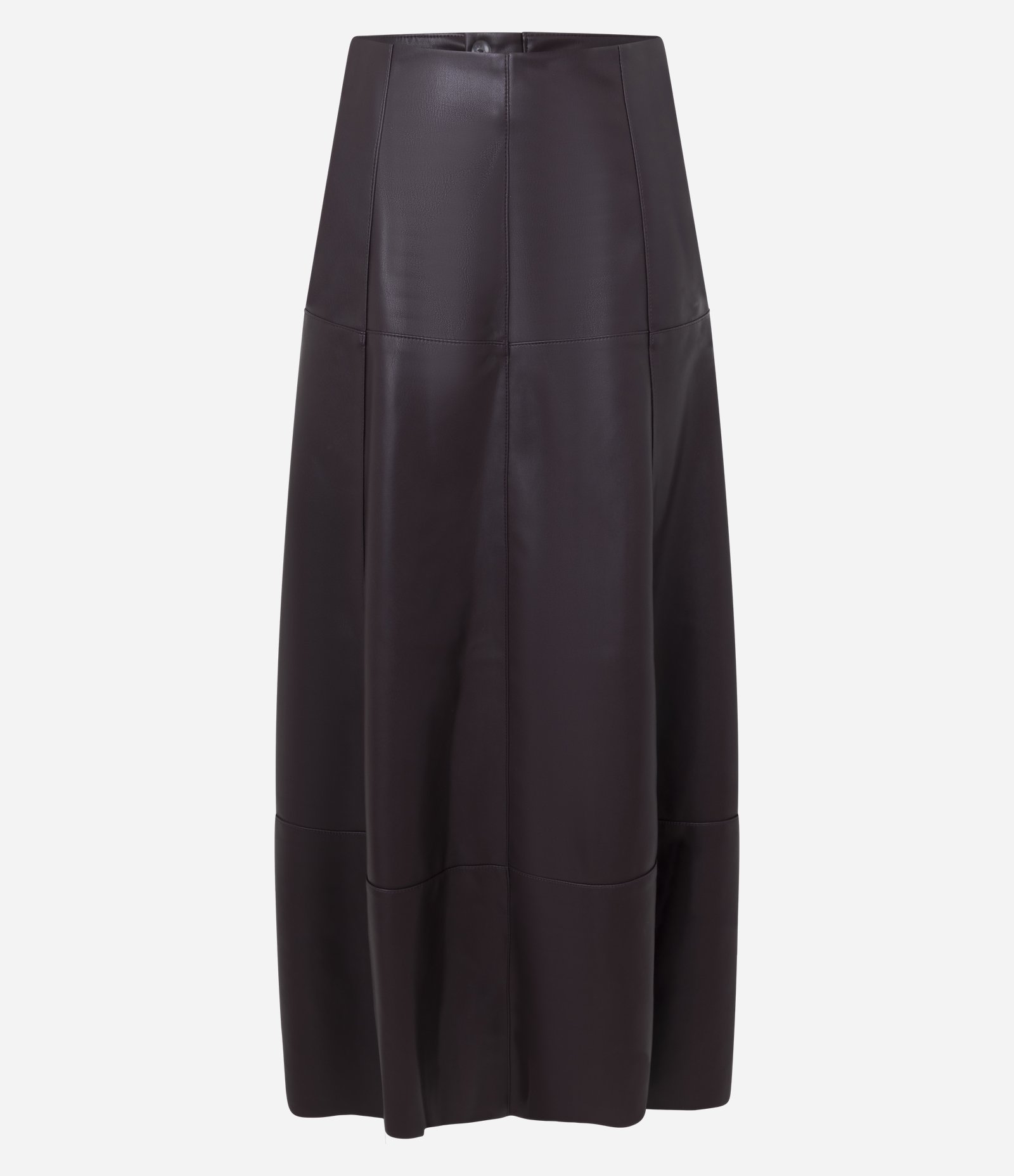 Saia Midi em PU com Recortes Frontais Vinho 5