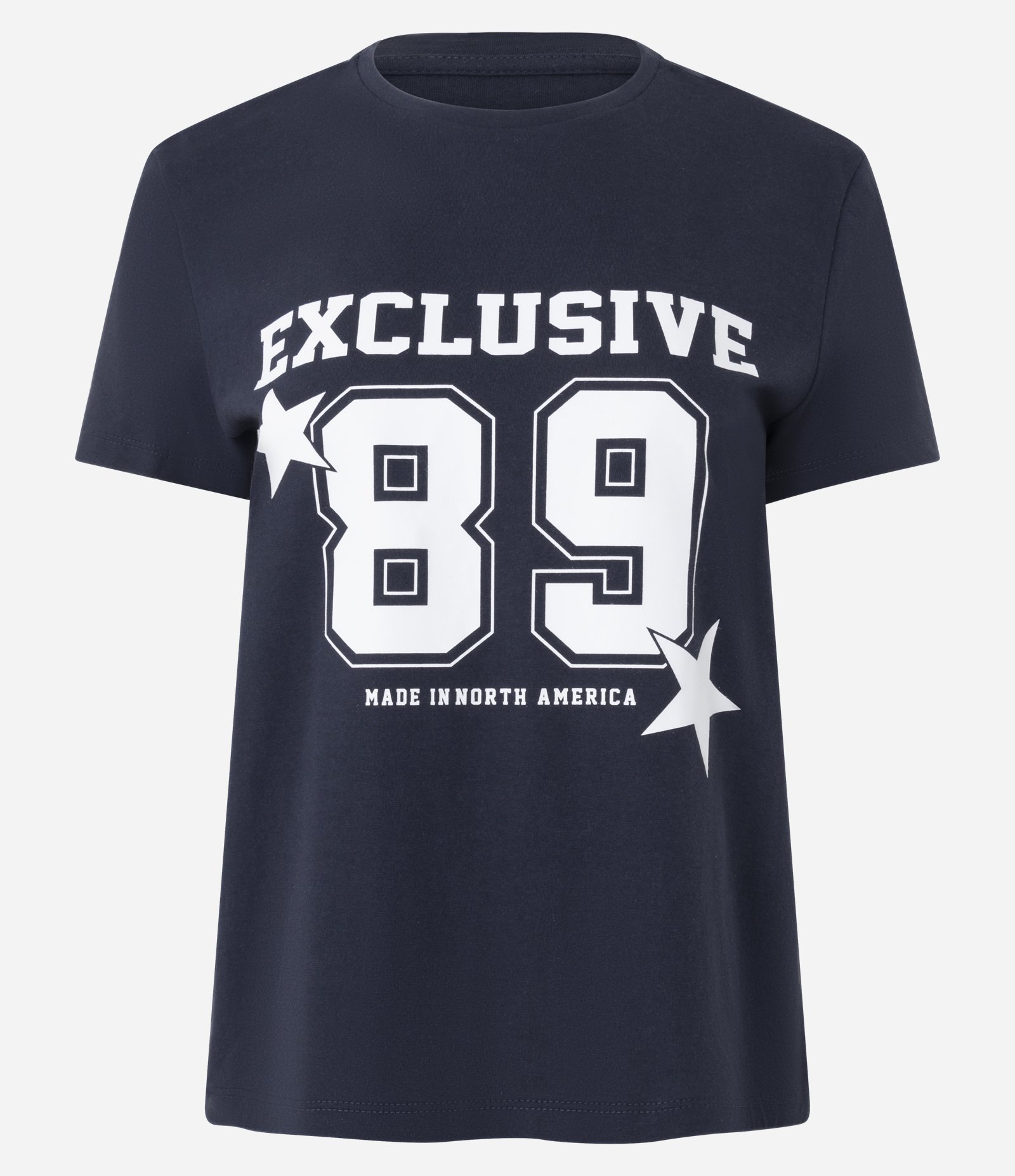 Camiseta em Algodão com Estampa Lettering Exclusive 89 Azul 4