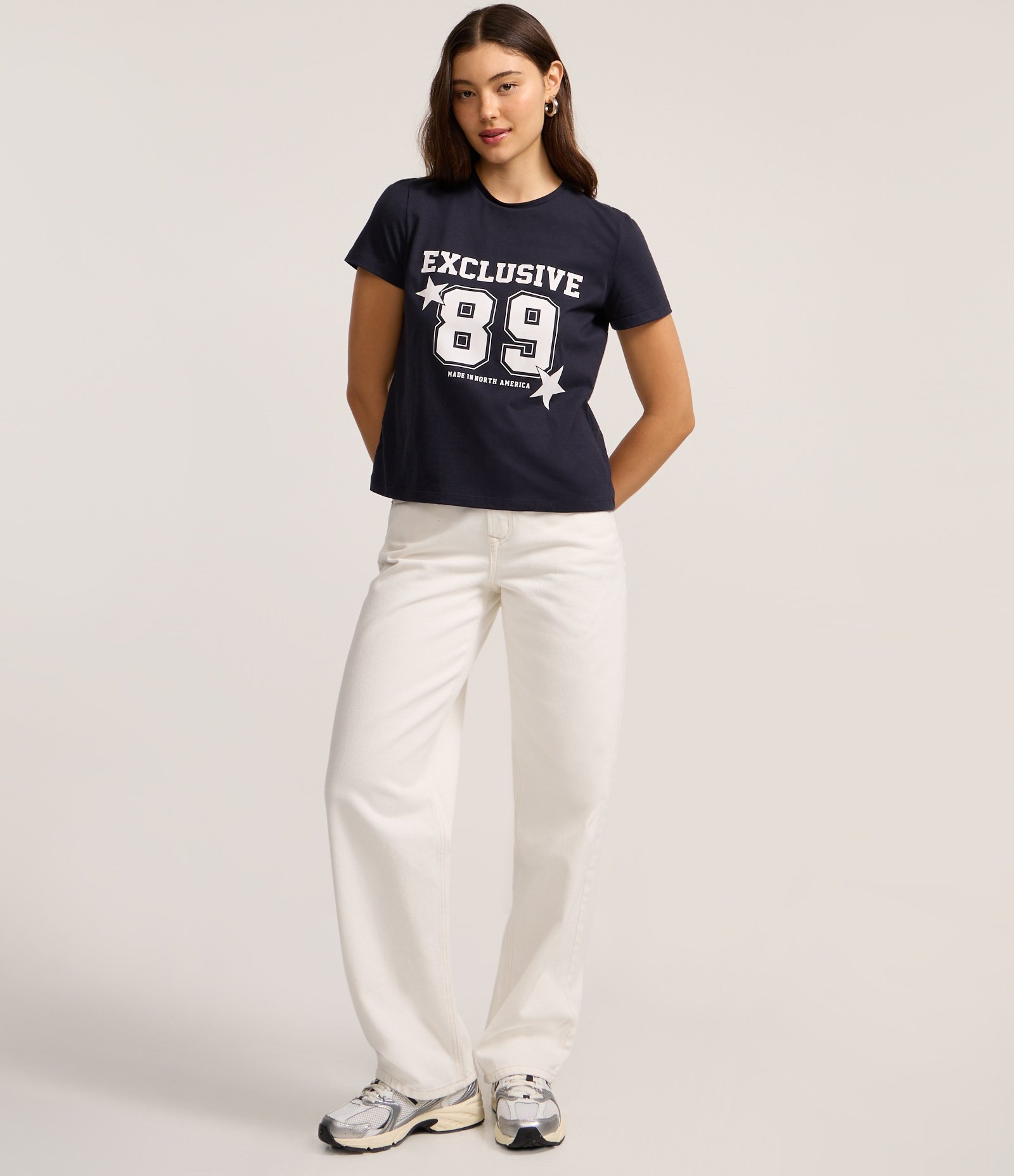 Camiseta em Algodão com Estampa Lettering Exclusive 89 Azul 2