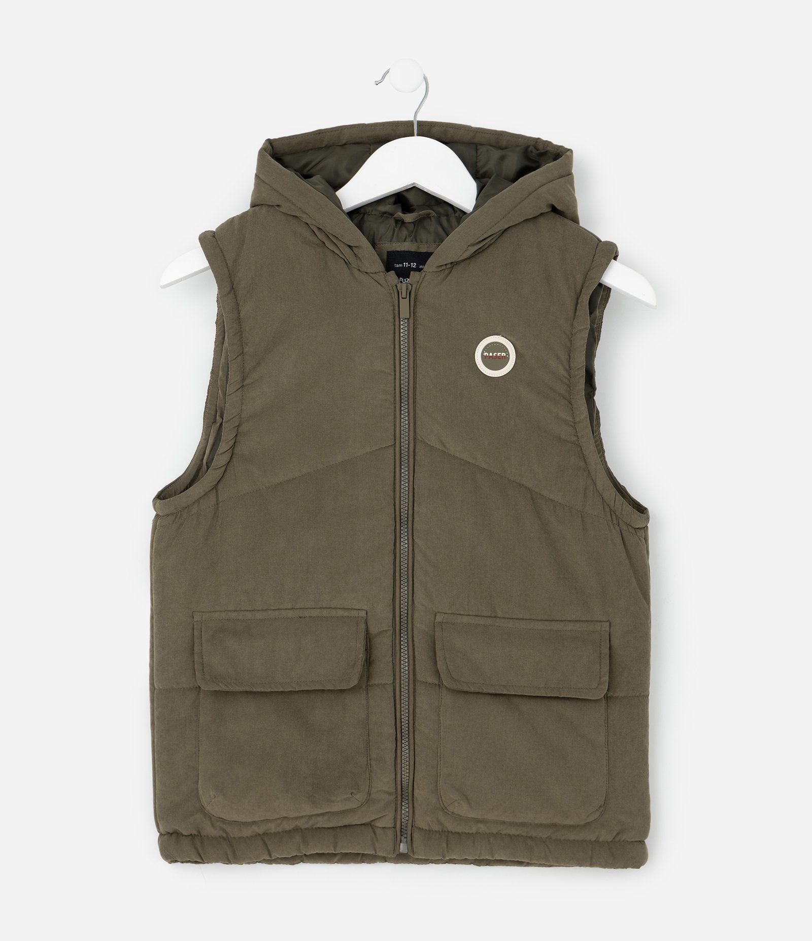 Colete Infantil com Capuz – Tam 5 a 14 Anos Verde Militar 2