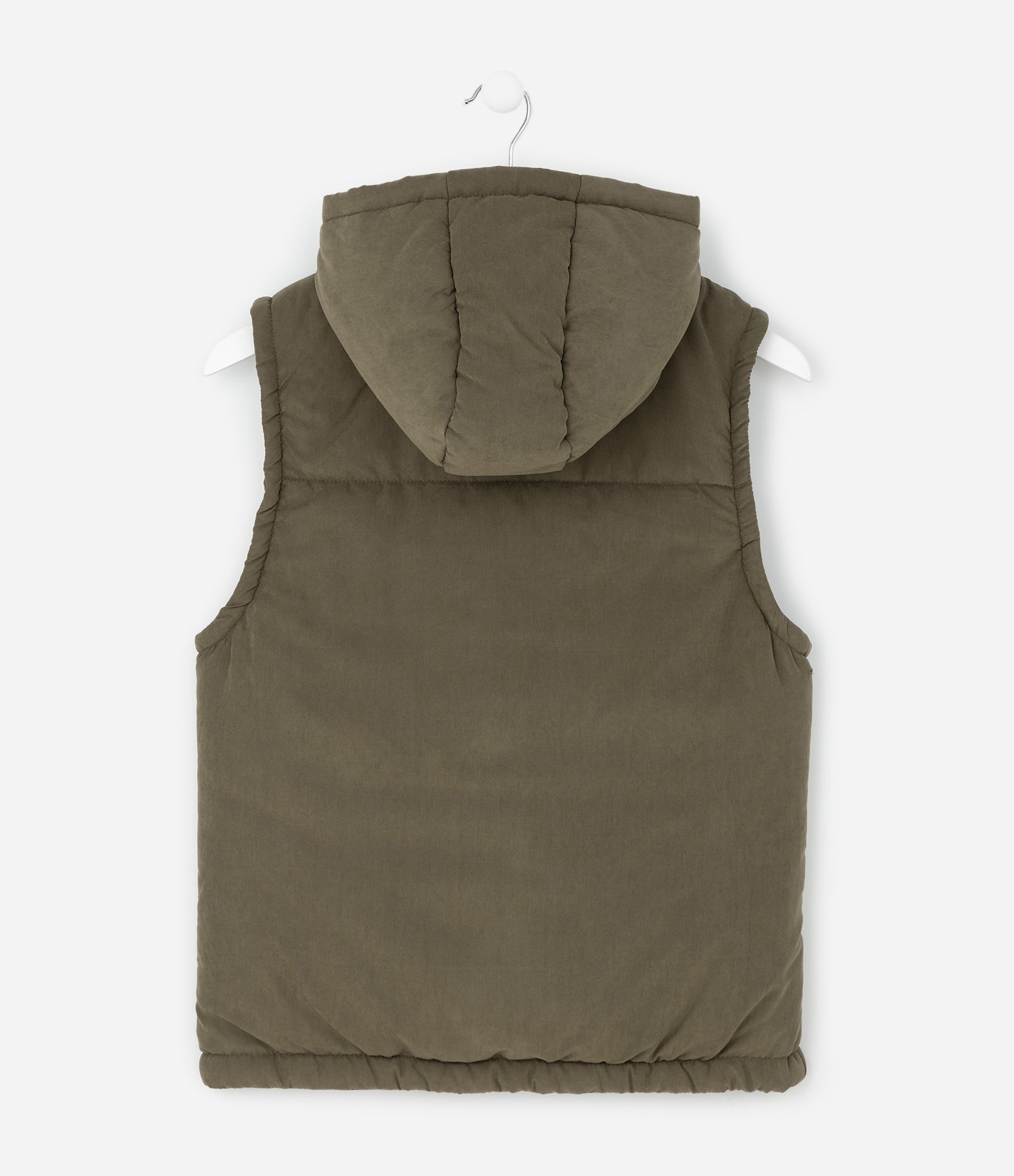 Colete Infantil com Capuz – Tam 5 a 14 Anos Verde Militar 3
