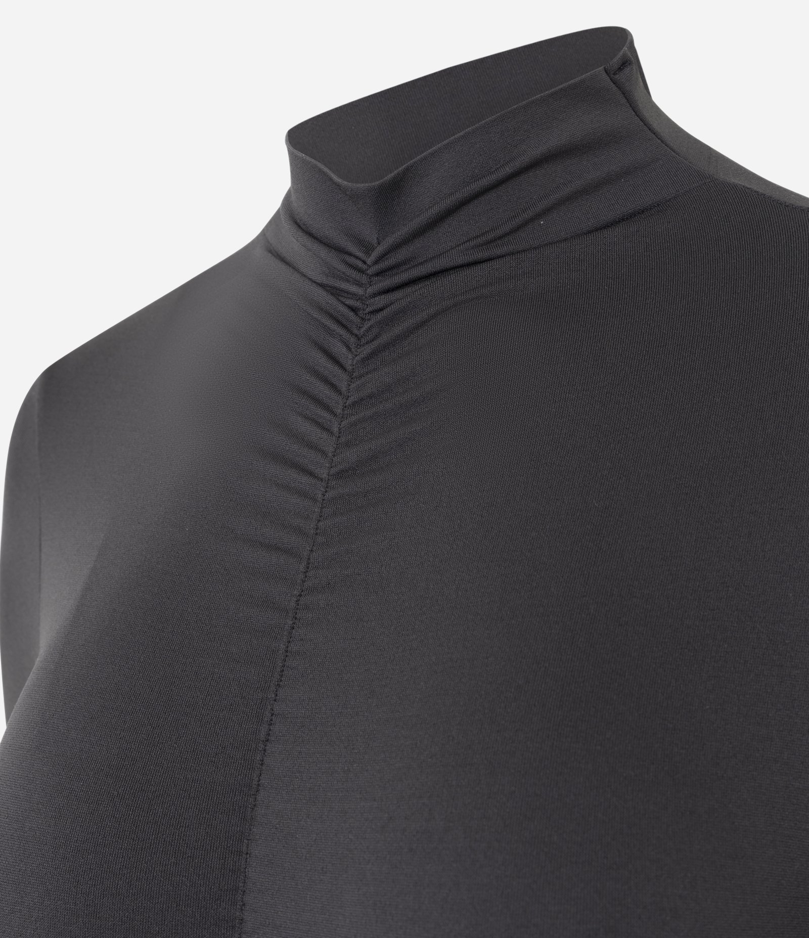 Body Seamless com Gola Alta e Franzido na Cintura Cinza 6