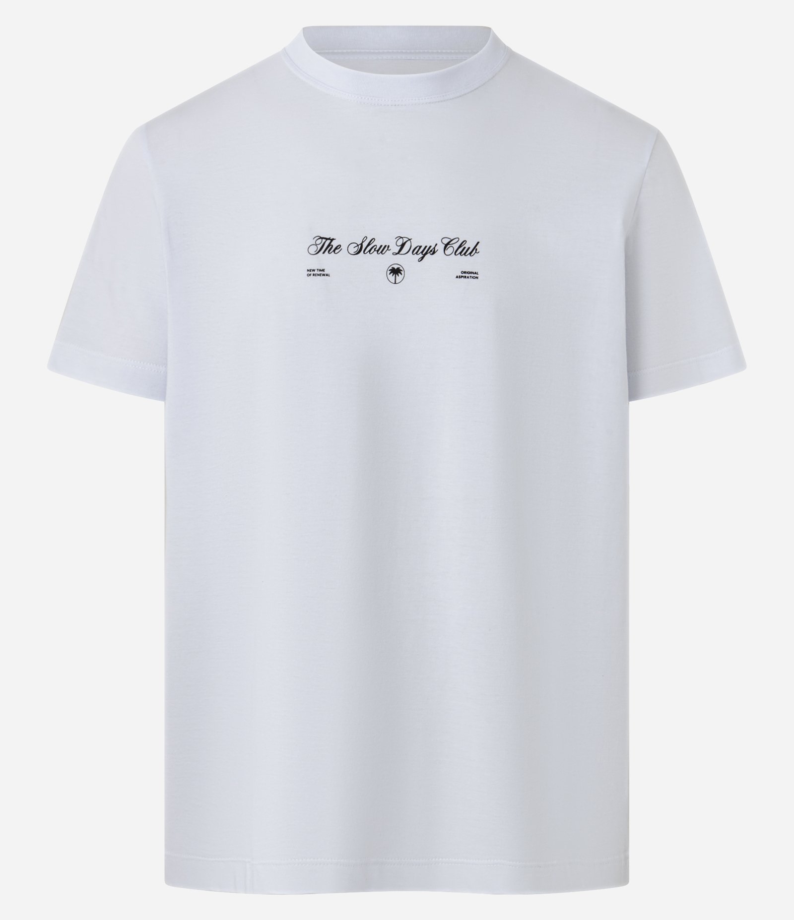 Camiseta Comfort em Algodão com Estampa Frente e Costas Palmeiras Branco 5