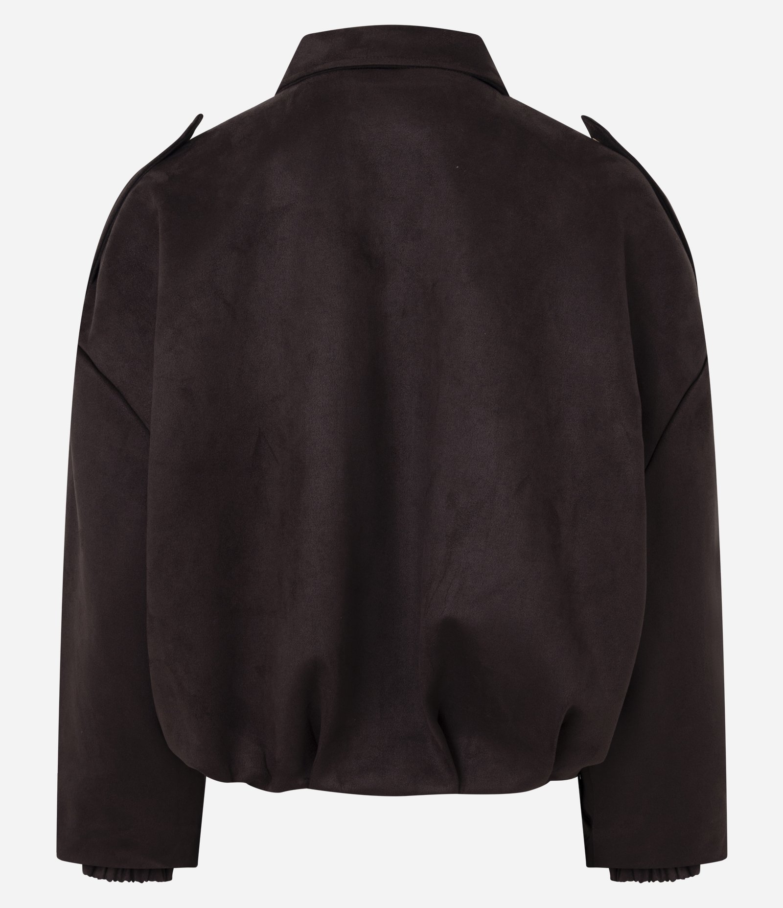 Jaqueta Bomber Suede Com Gola Clássica Marrom 3