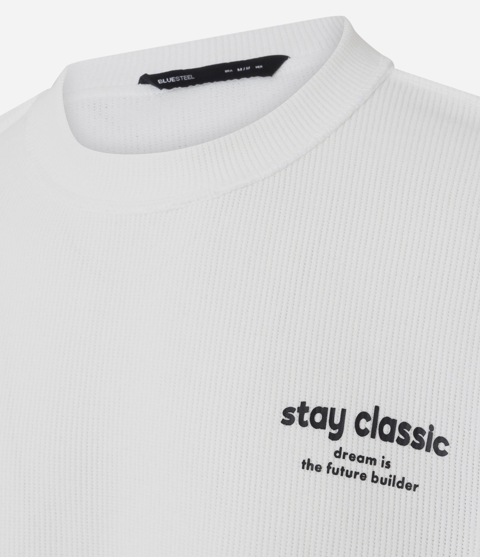Camiseta com Elastano Texturizado e Estampa Lettering Off White 6