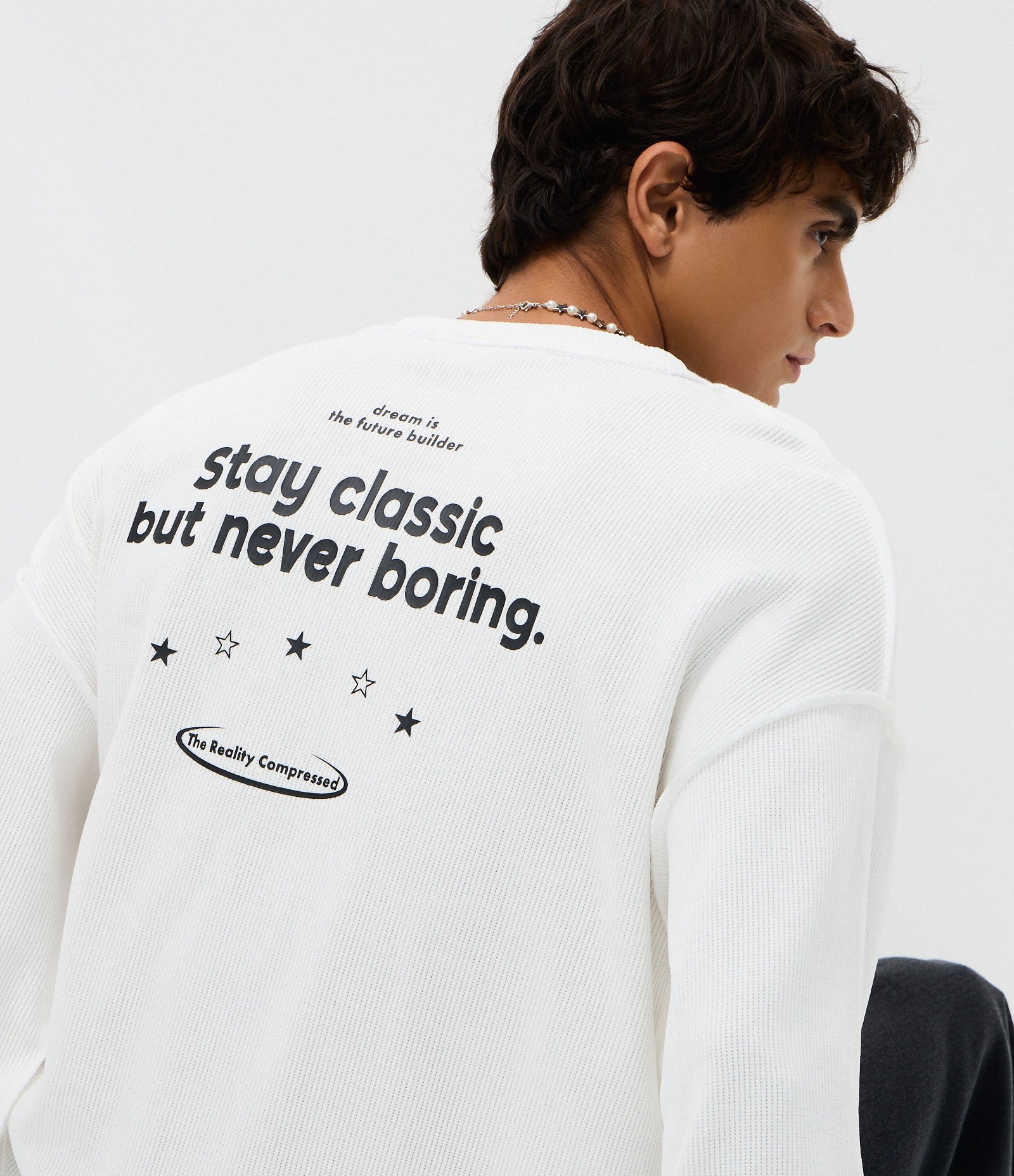 Camiseta com Elastano Texturizado e Estampa Lettering Off White 3