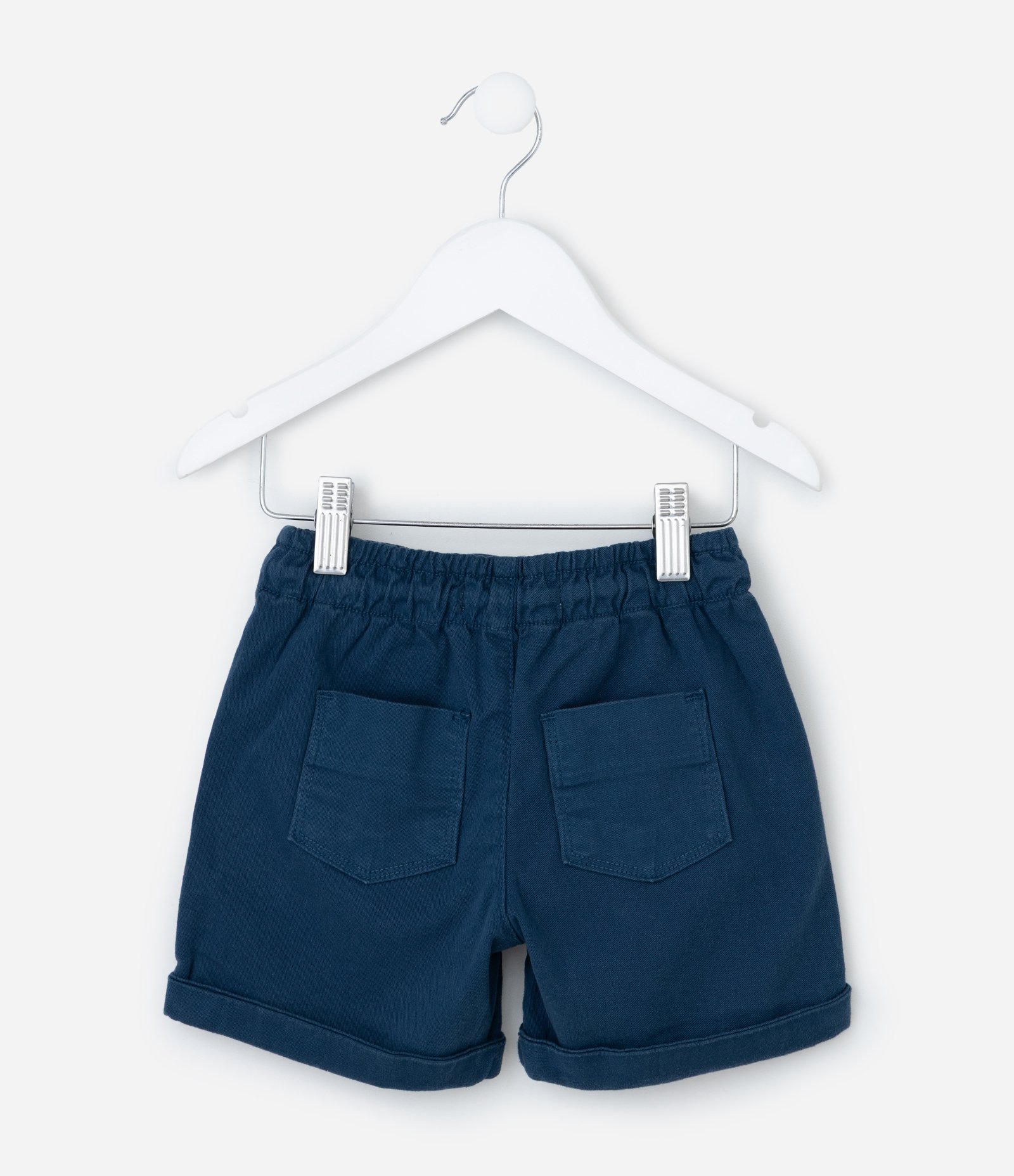 Bermuda Infantil em Sarja com Bolso Faca - Tam 1 a 6 Anos Azul 2