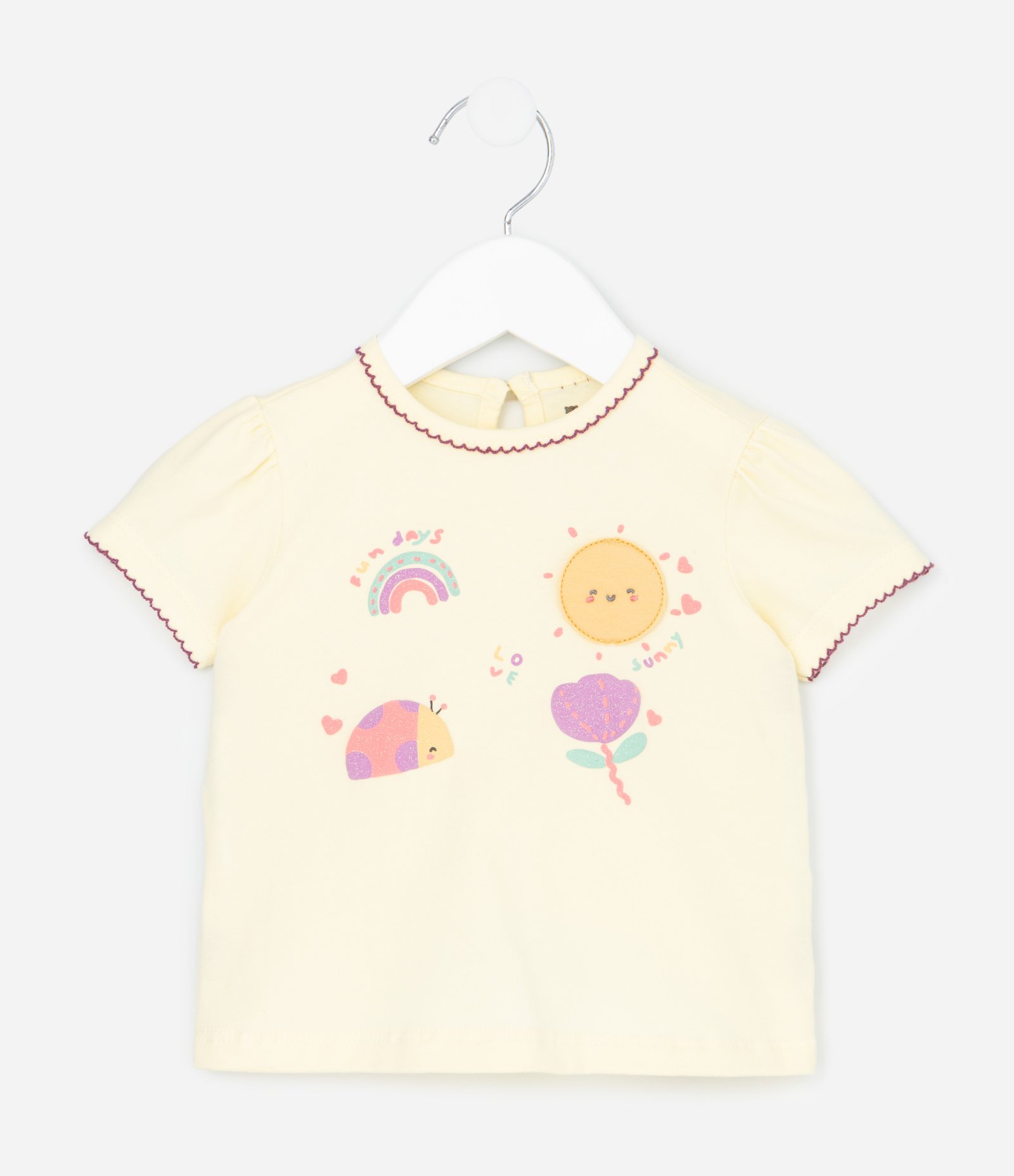 Conjunto Infantil em Cotton Estampa Ícones Fofinhos - Tam 0 a 24 Meses Amarelo 2