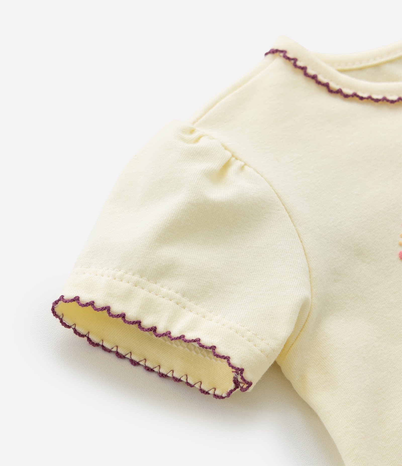 Conjunto Infantil em Cotton Estampa Ícones Fofinhos - Tam 0 a 24 Meses Amarelo 6