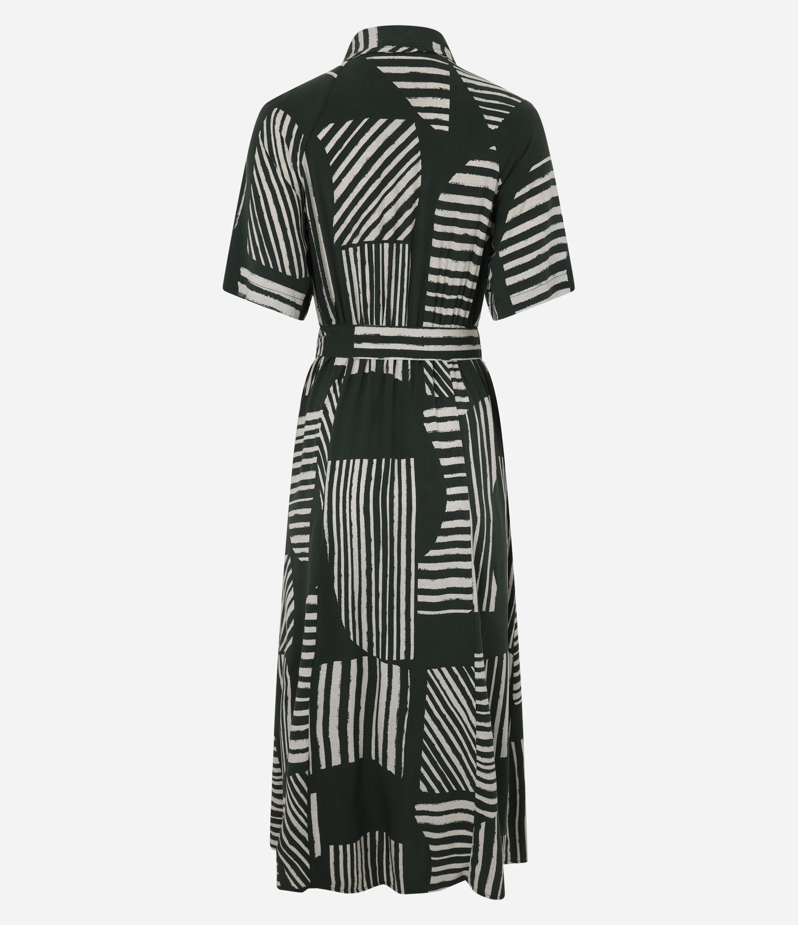 Vestido Midi em Viscose com Estampa Geométrica Verde 6