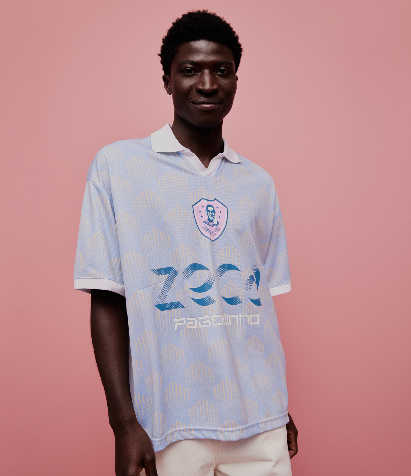 Camiseta Oversized Sportcore com Estampa Samba Clube Zeca Pagodinho Azul claro 1