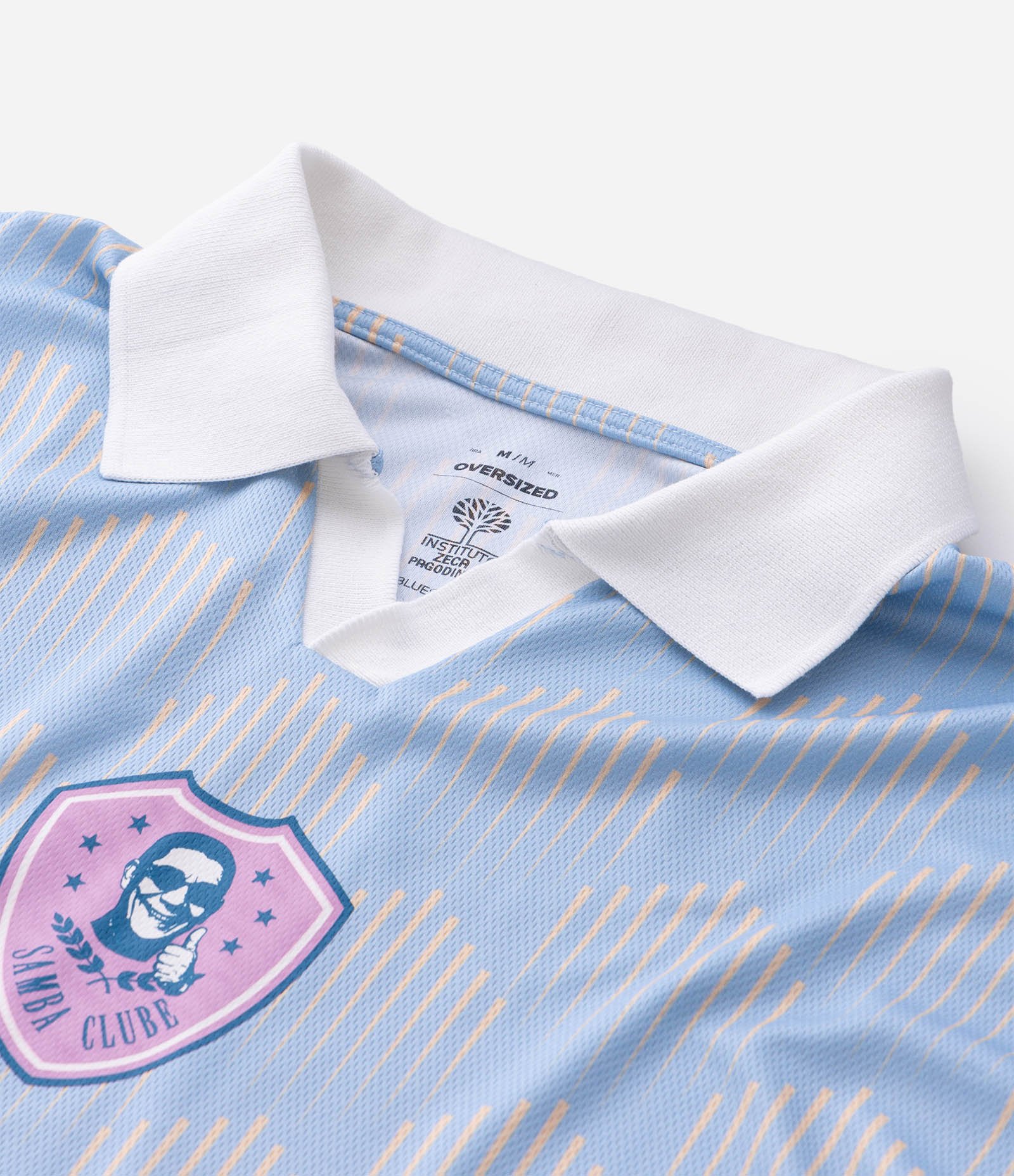 Camiseta Oversized Sportcore com Estampa Samba Clube Zeca Pagodinho Azul claro 11