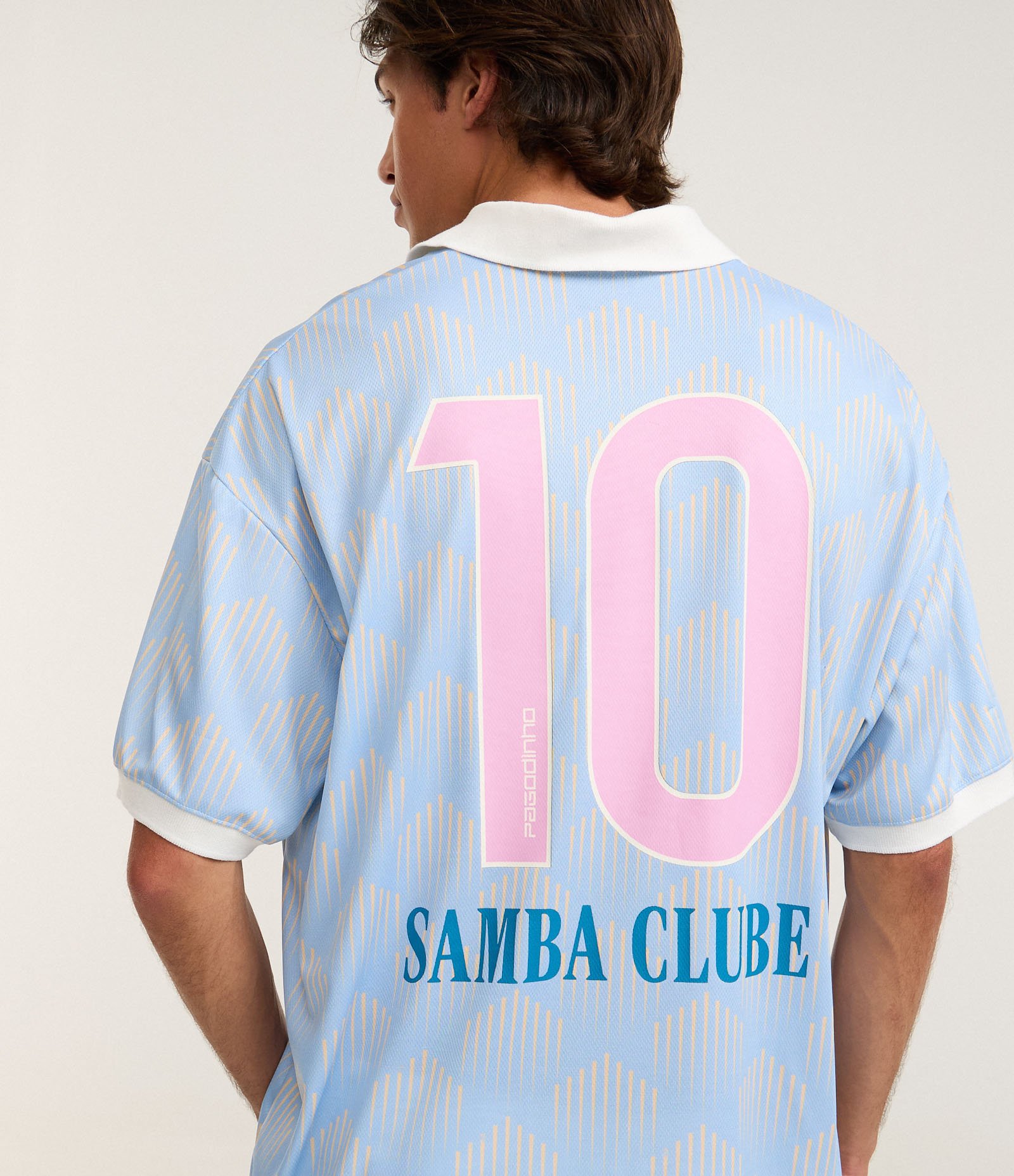 Camiseta Oversized Sportcore com Estampa Samba Clube Zeca Pagodinho Azul claro 4