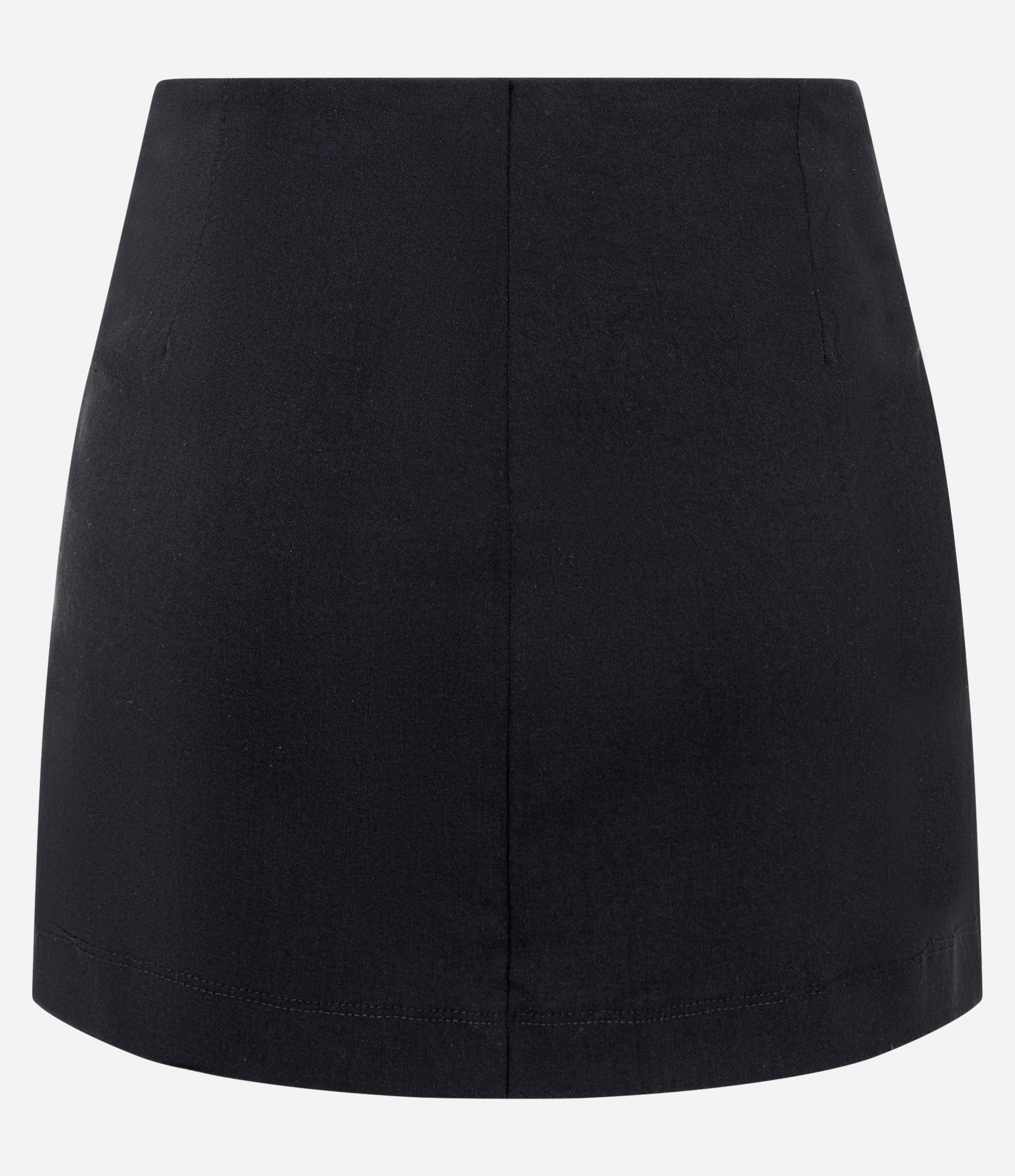 Short Saia em Bengaline Ajustado com Detalhe Frontal Preto 4