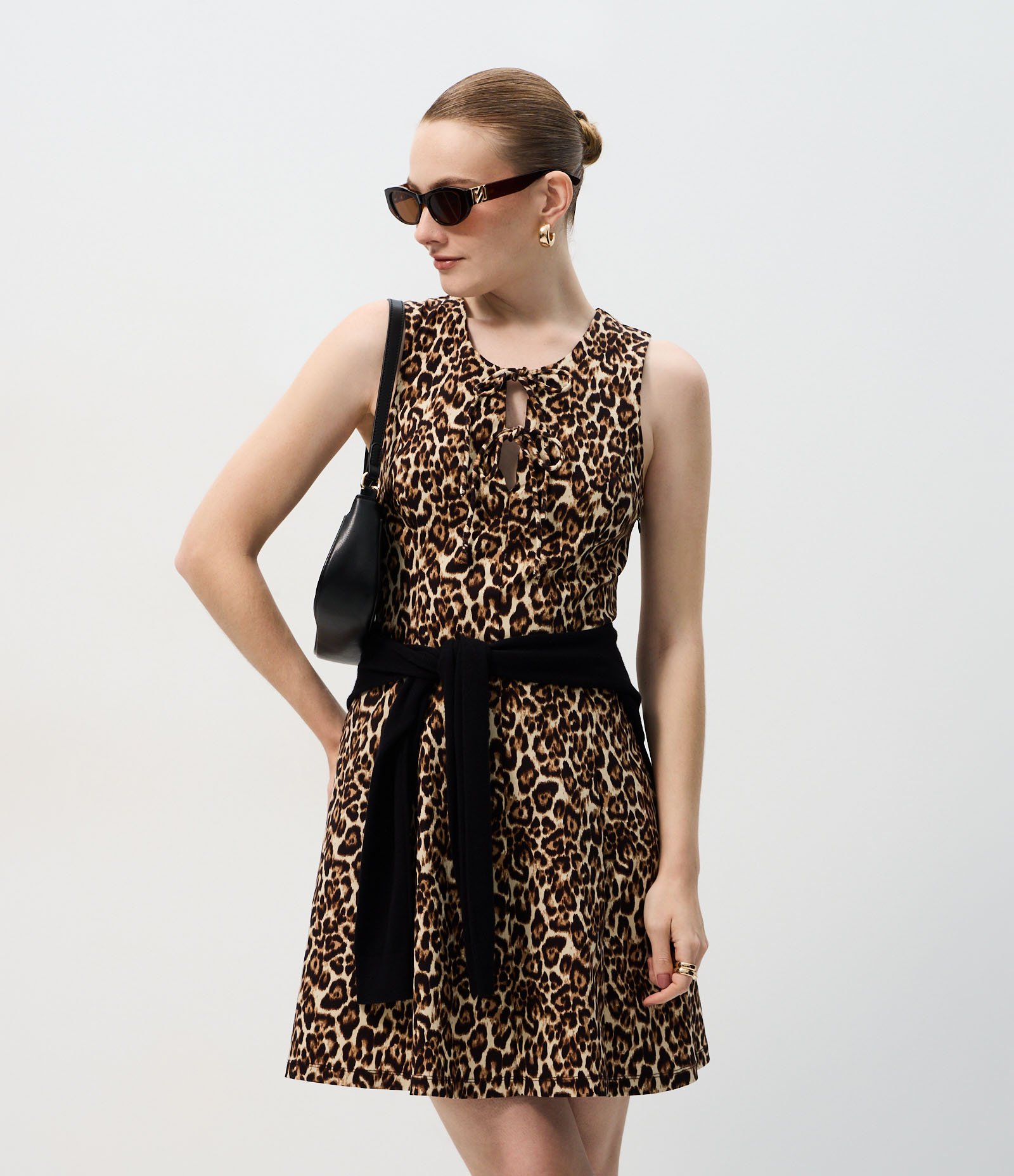 Vestido Curto Animal Print em Bengaline Animal Print 1