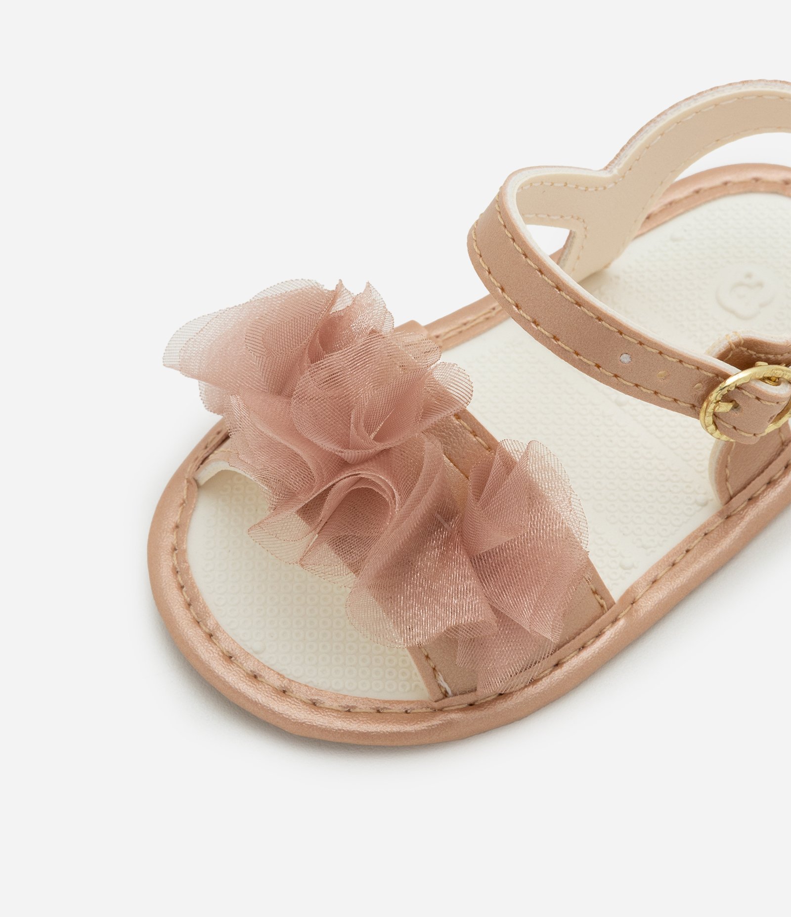 Sandália Infantil com Frufrus e Fechamento por Fivela - Tam 13 ao 16 Rosa 4